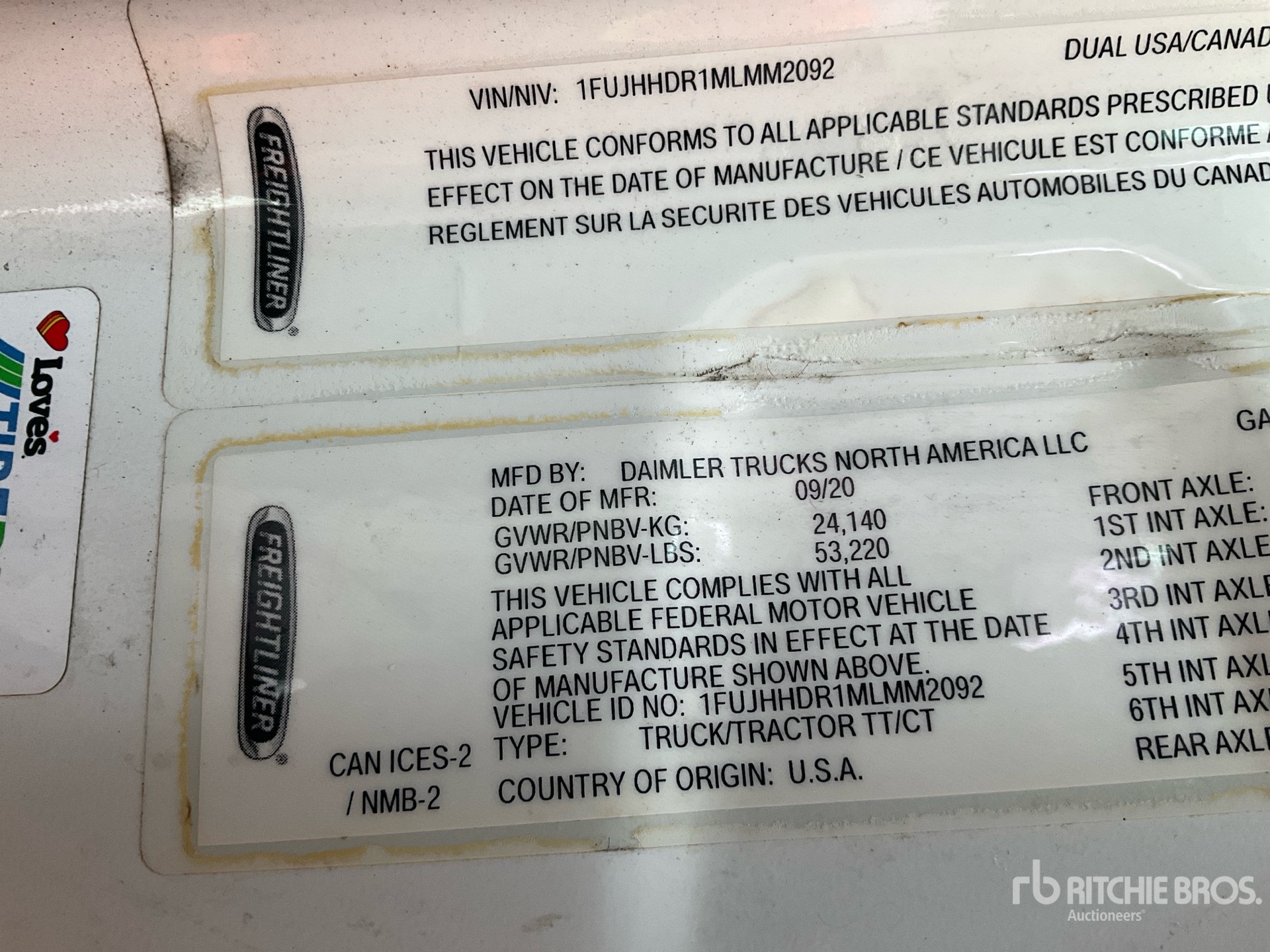 General Appearance with Numéro de série/Numéro d'identification du véhicule automobile