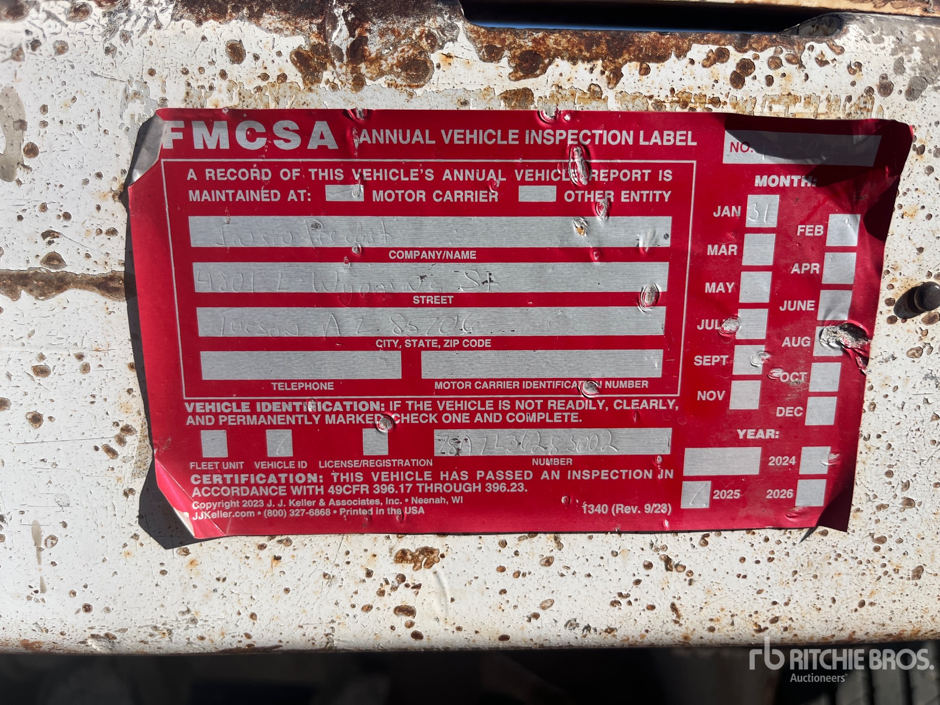 General Appearance with N.º de serie/VIN