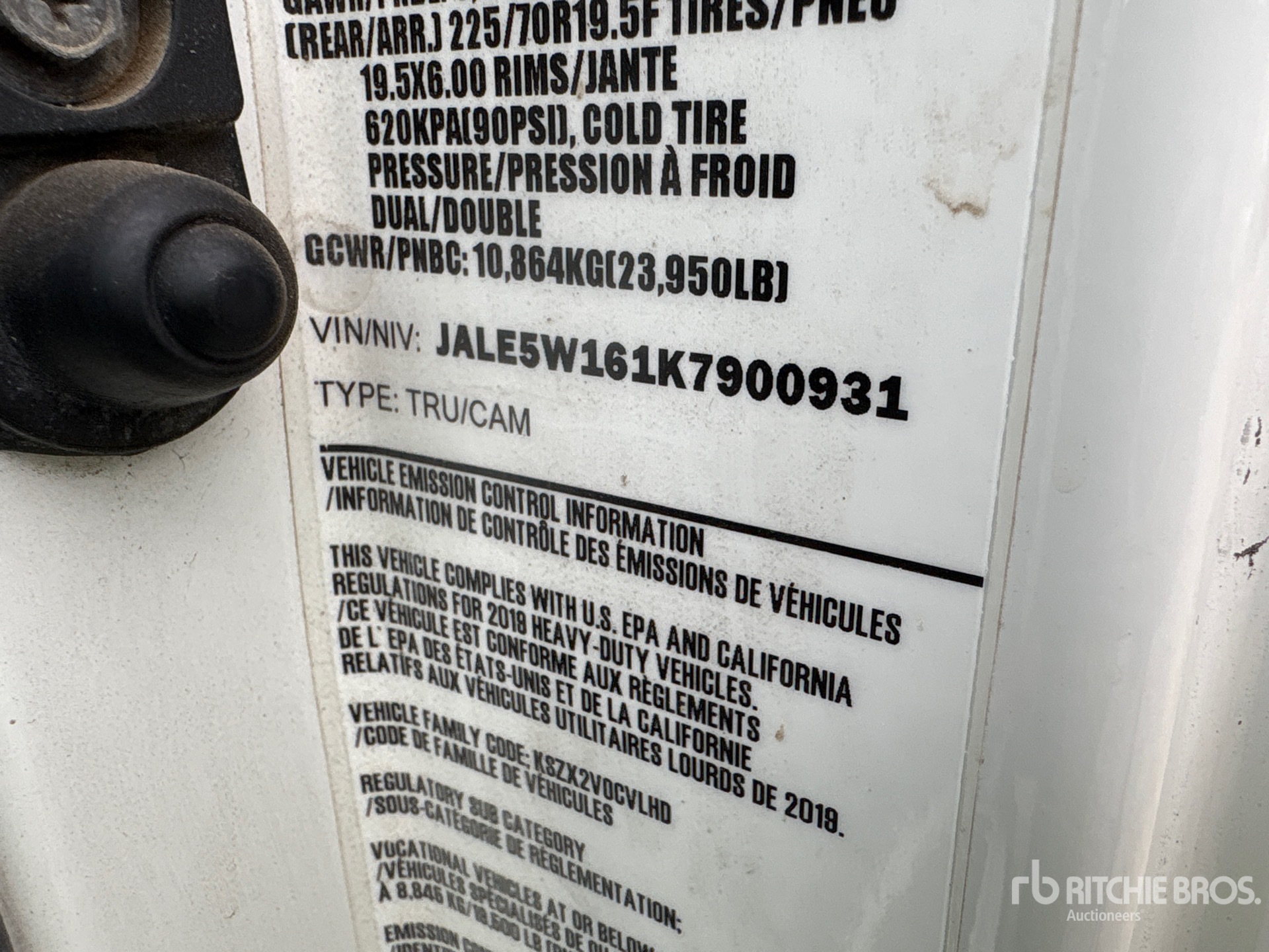 General Appearance with N.º de serie/VIN