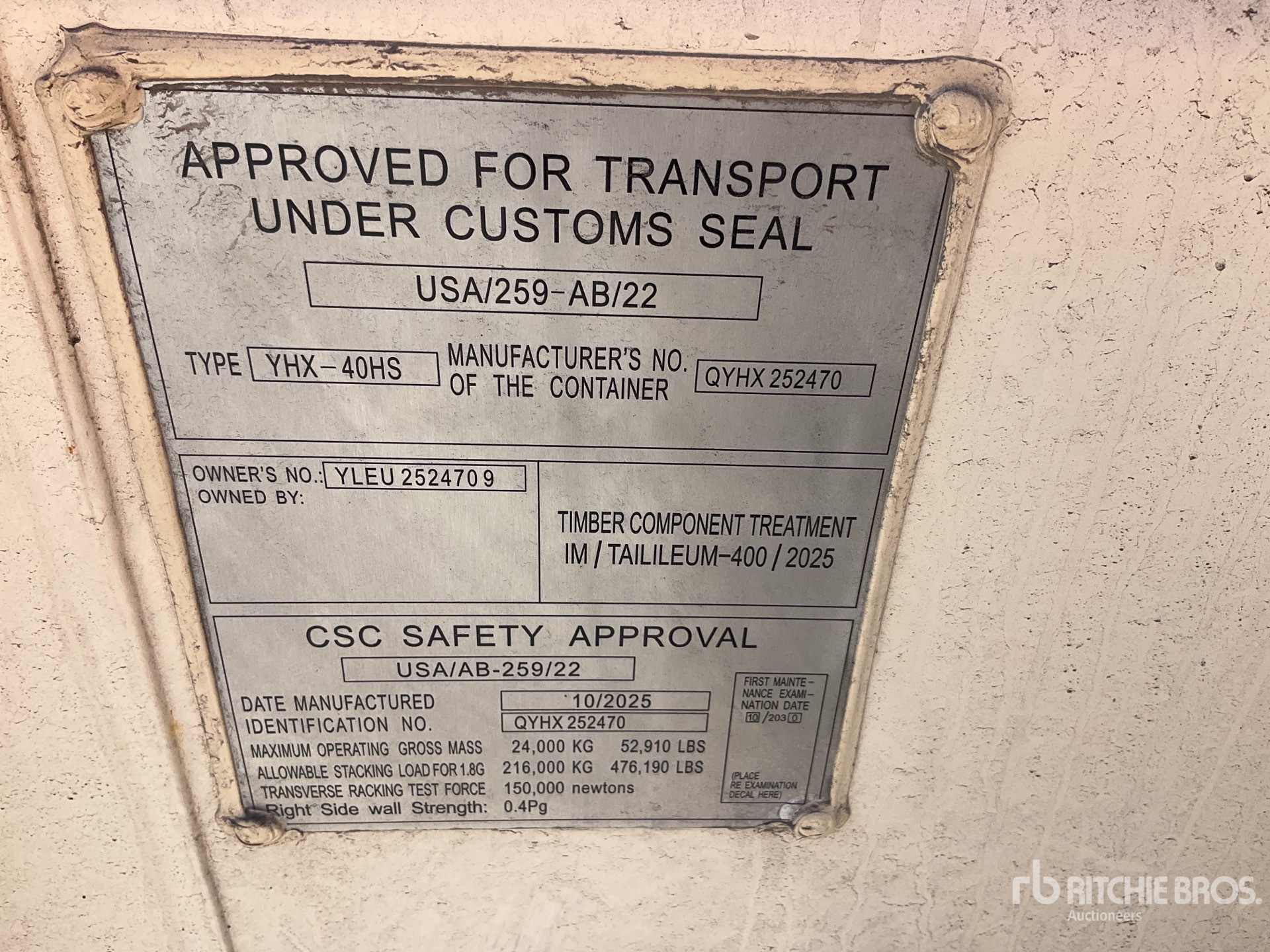 General Appearance with Numéro de série/Numéro d'identification du véhicule automobile