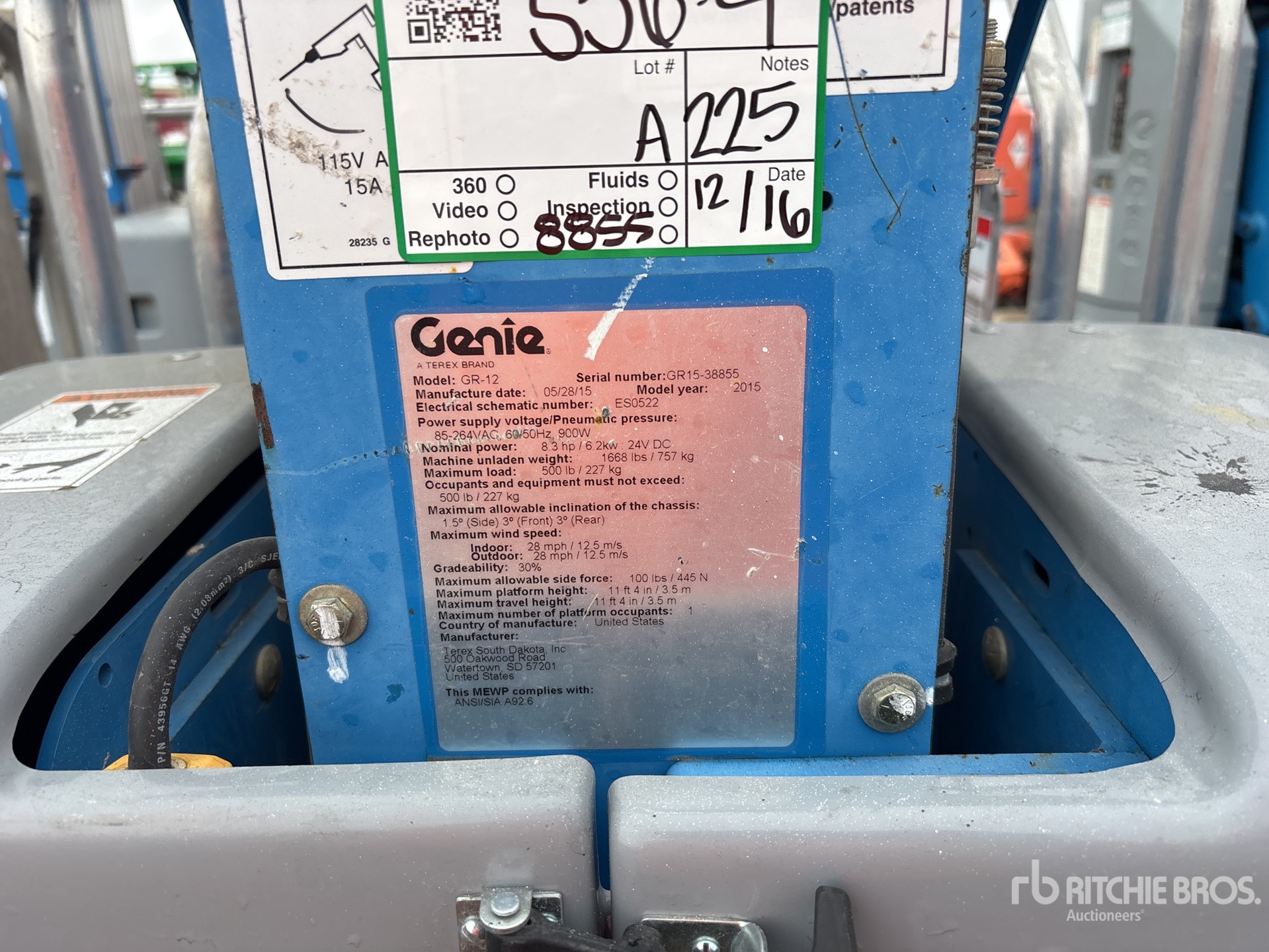 General Appearance with N.º de serie/VIN