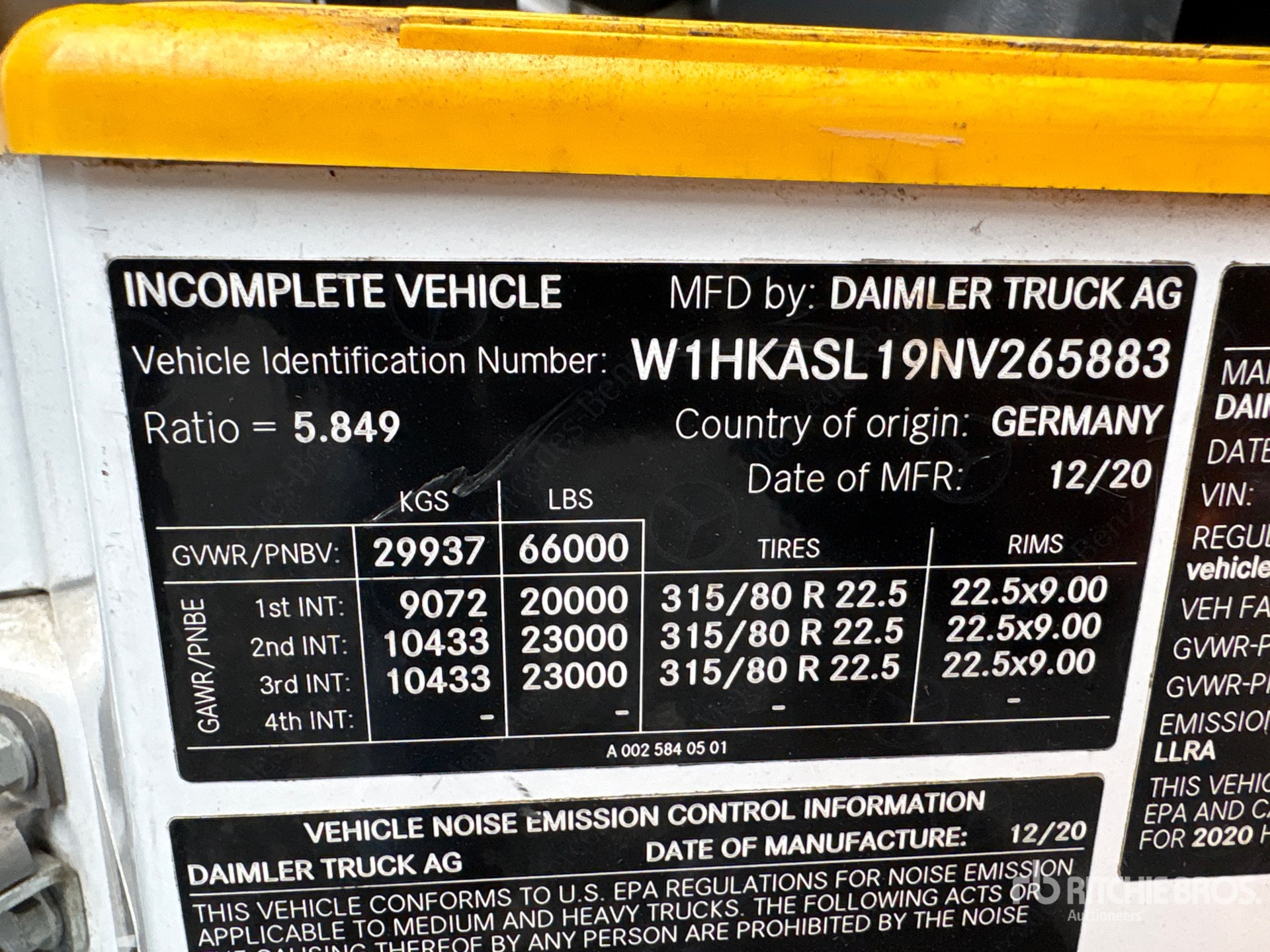 General Appearance with N.º de serie/VIN