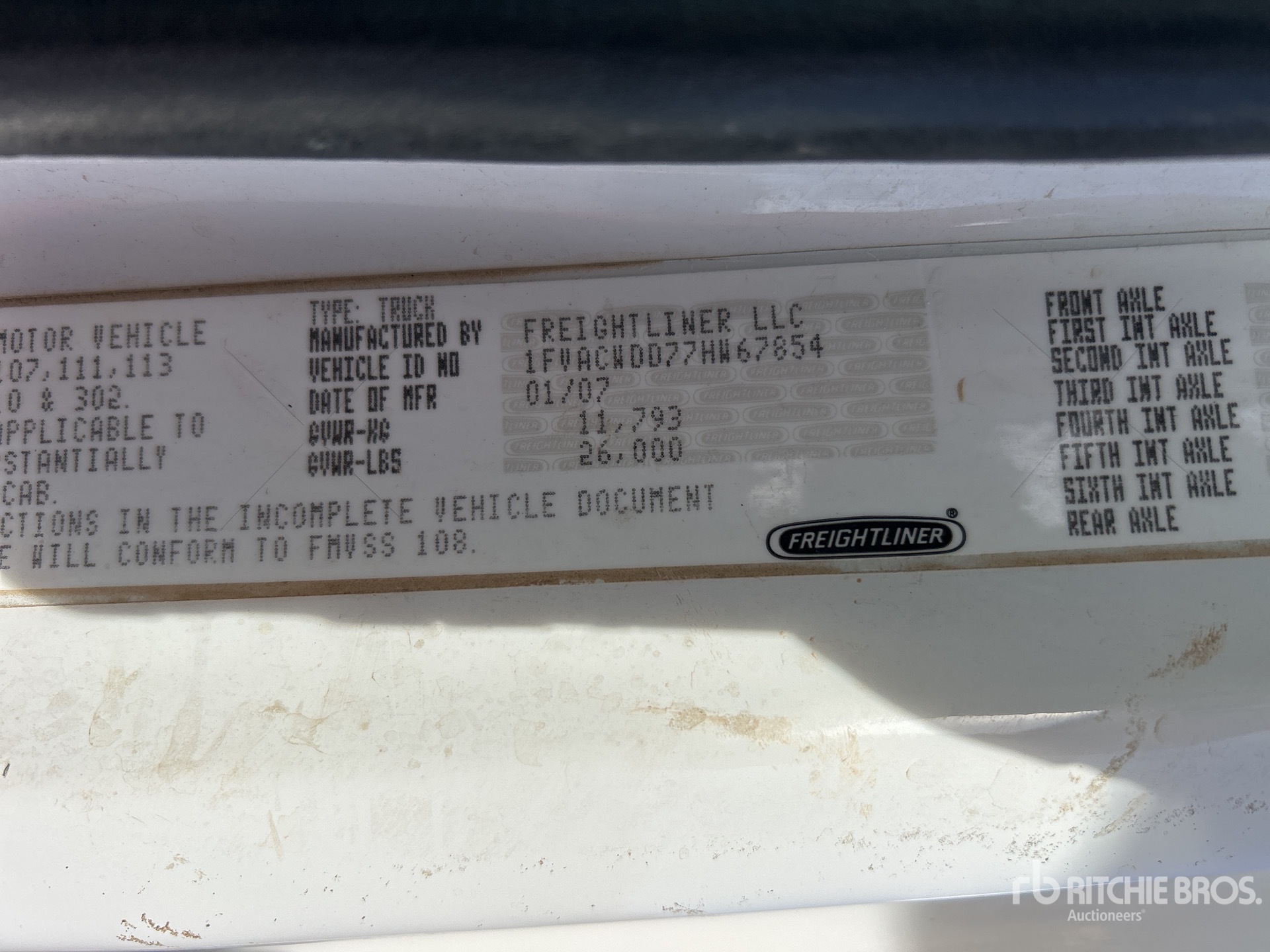 General Appearance with N.º de serie/VIN