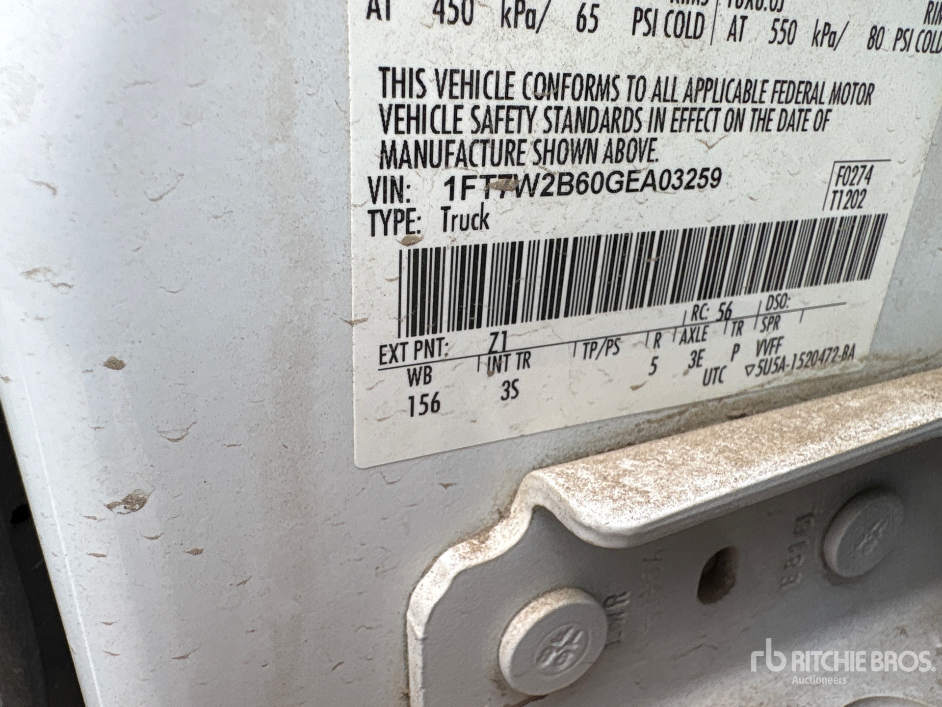 General Appearance with N.º de serie/VIN