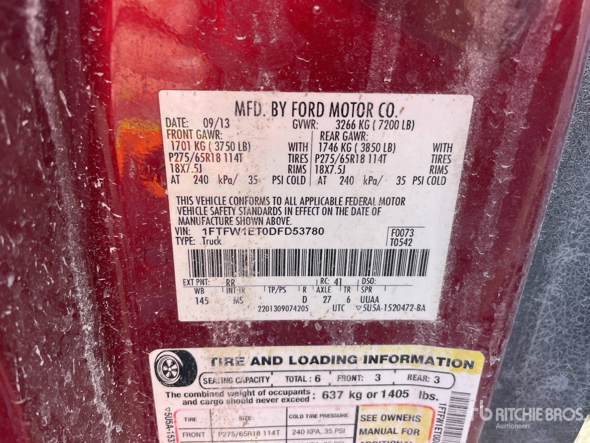 General Appearance with N.º de serie/VIN