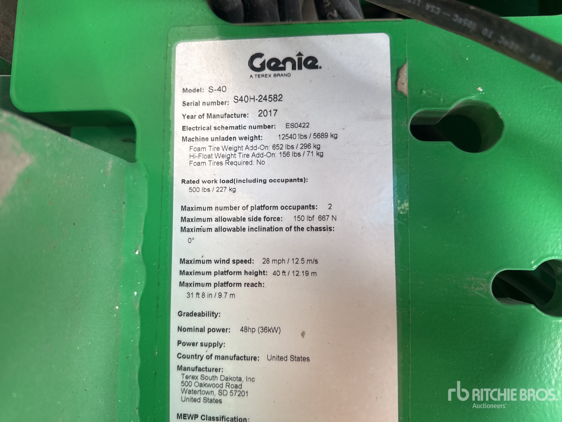 General Appearance with Numéro de série/Numéro d'identification du véhicule automobile