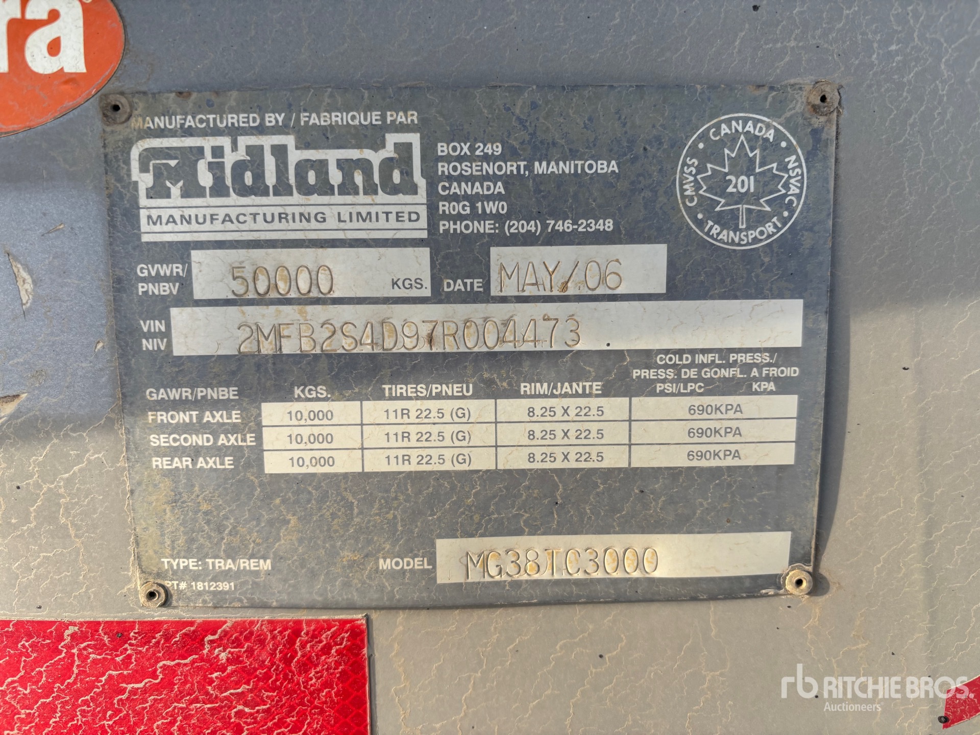 General Appearance with N.º de serie/VIN