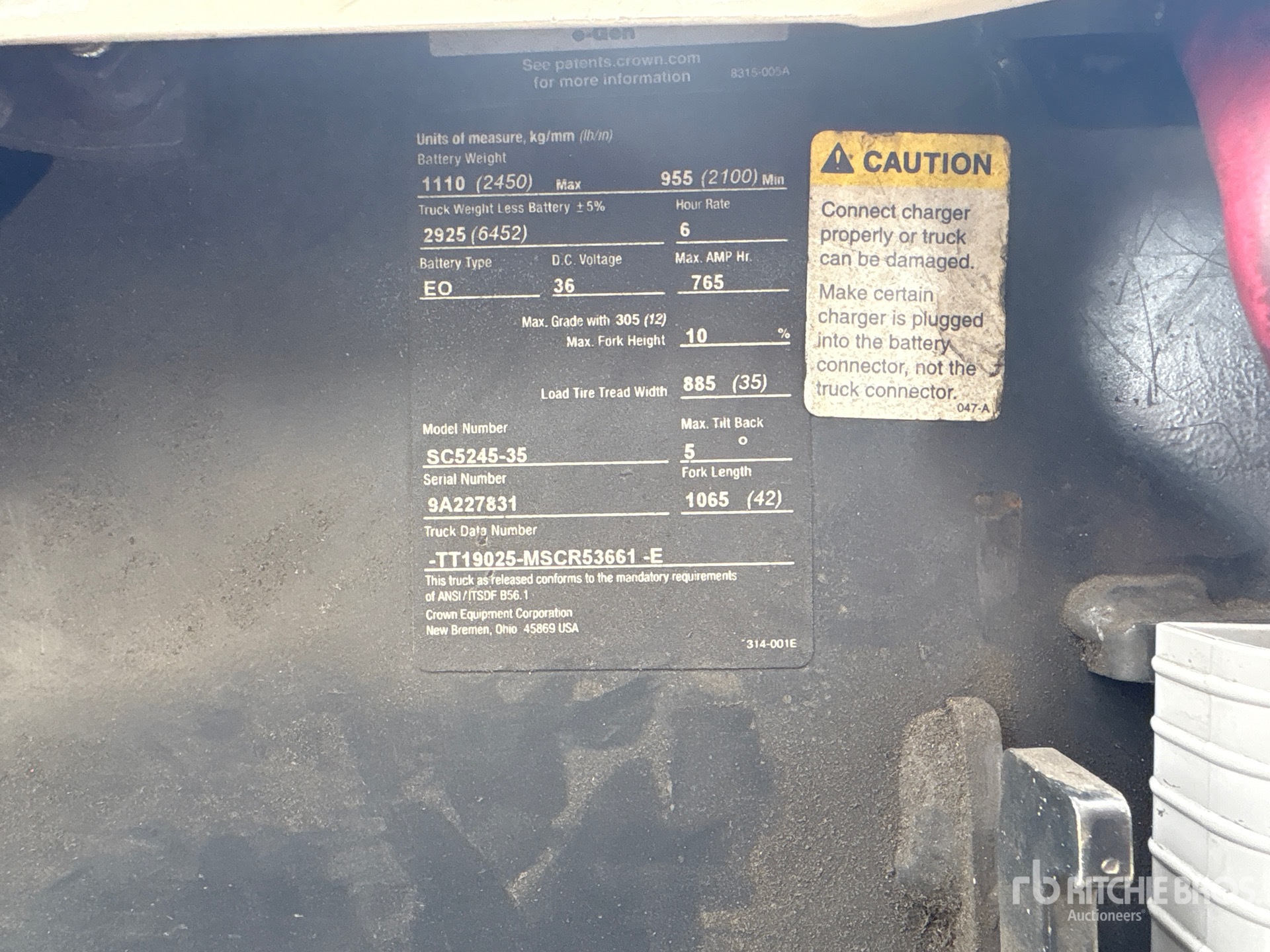 General Appearance with N.º de serie/VIN