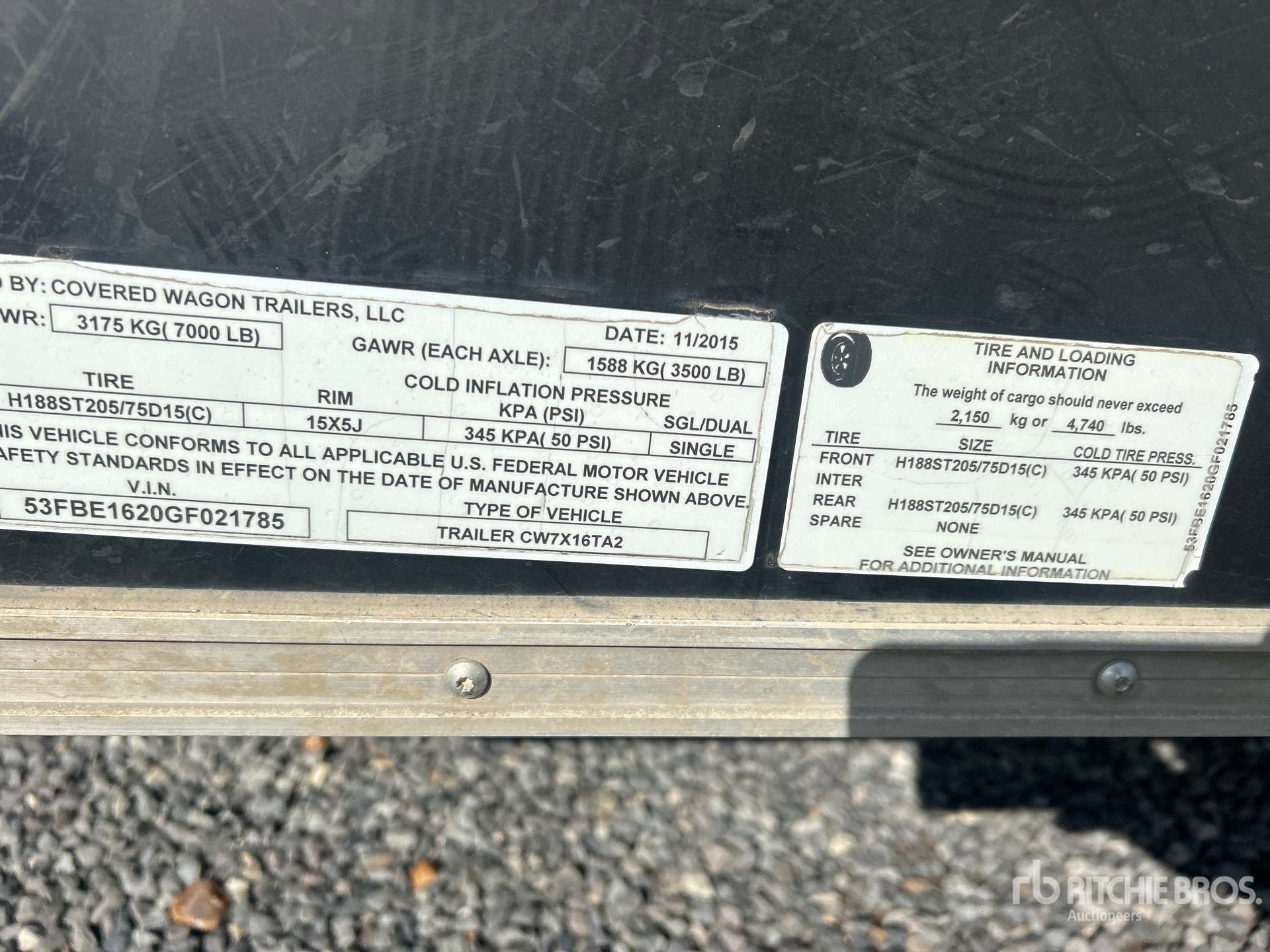 General Appearance with Numero seriale/numero d’identificazione del veicolo (VIN)