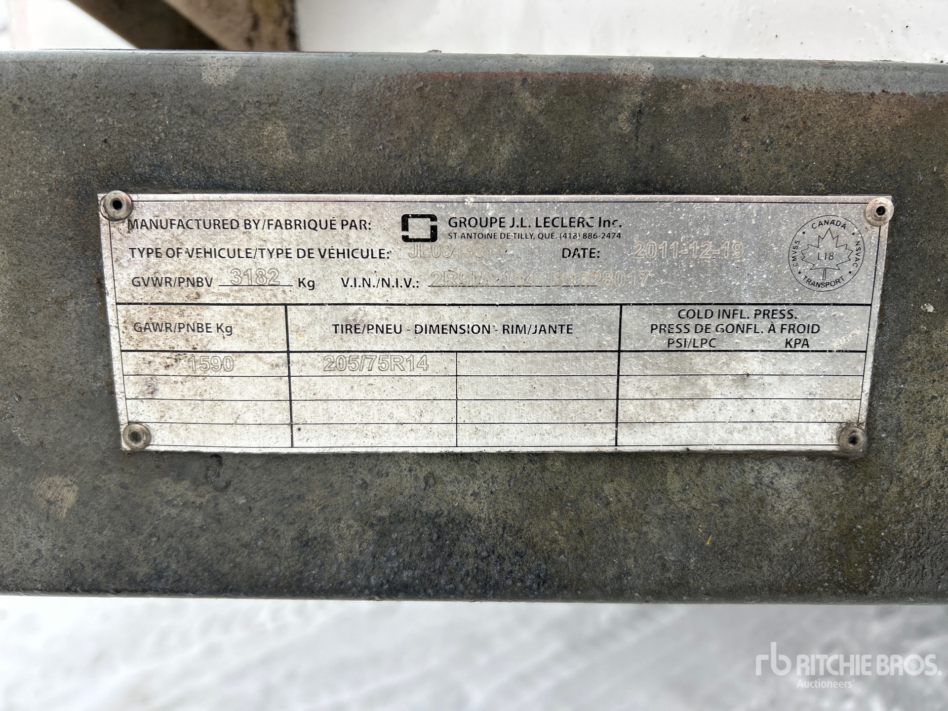 General Appearance with Numero seriale/numero d’identificazione del veicolo (VIN)