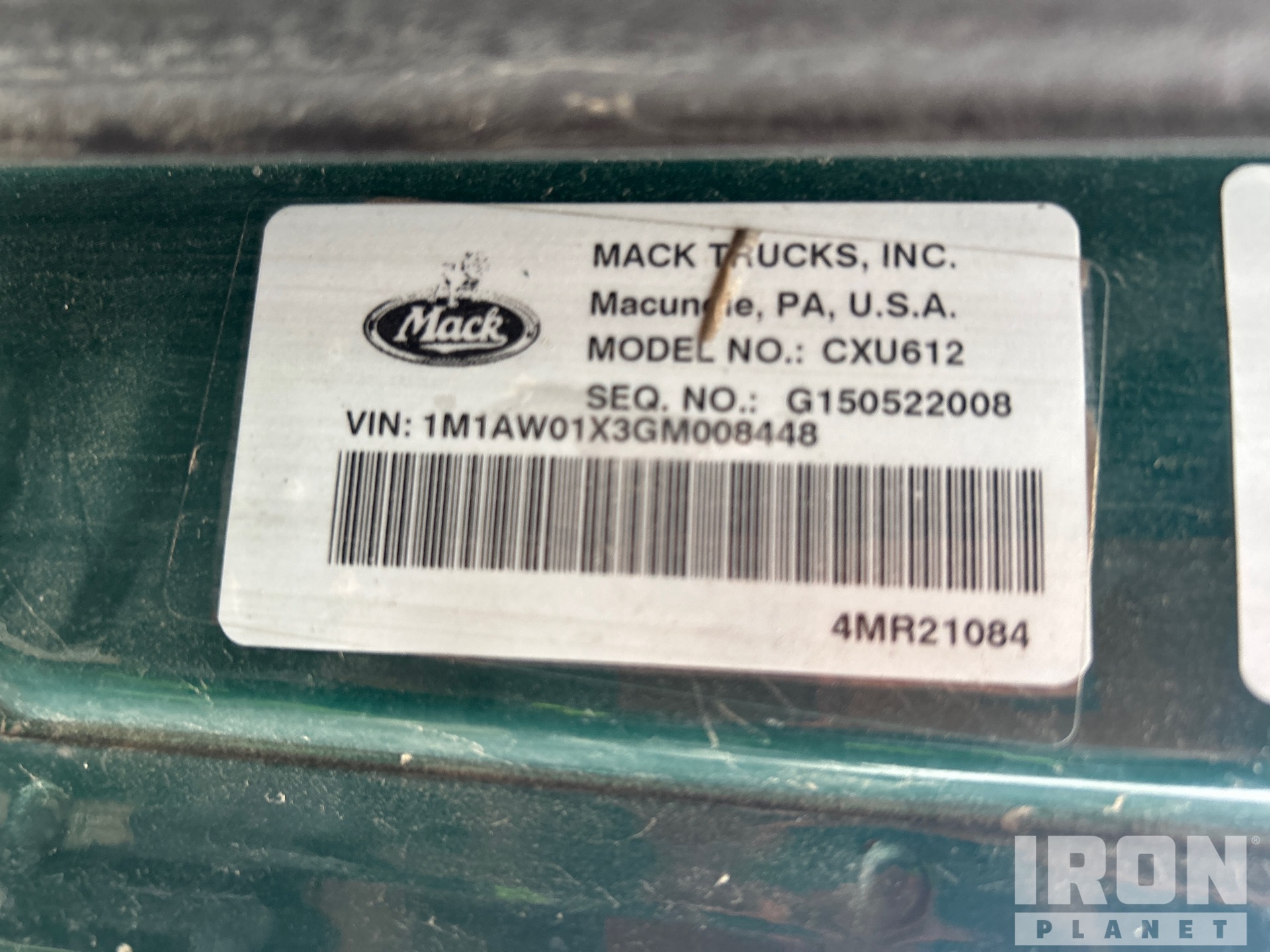 2016 Mack CXU612