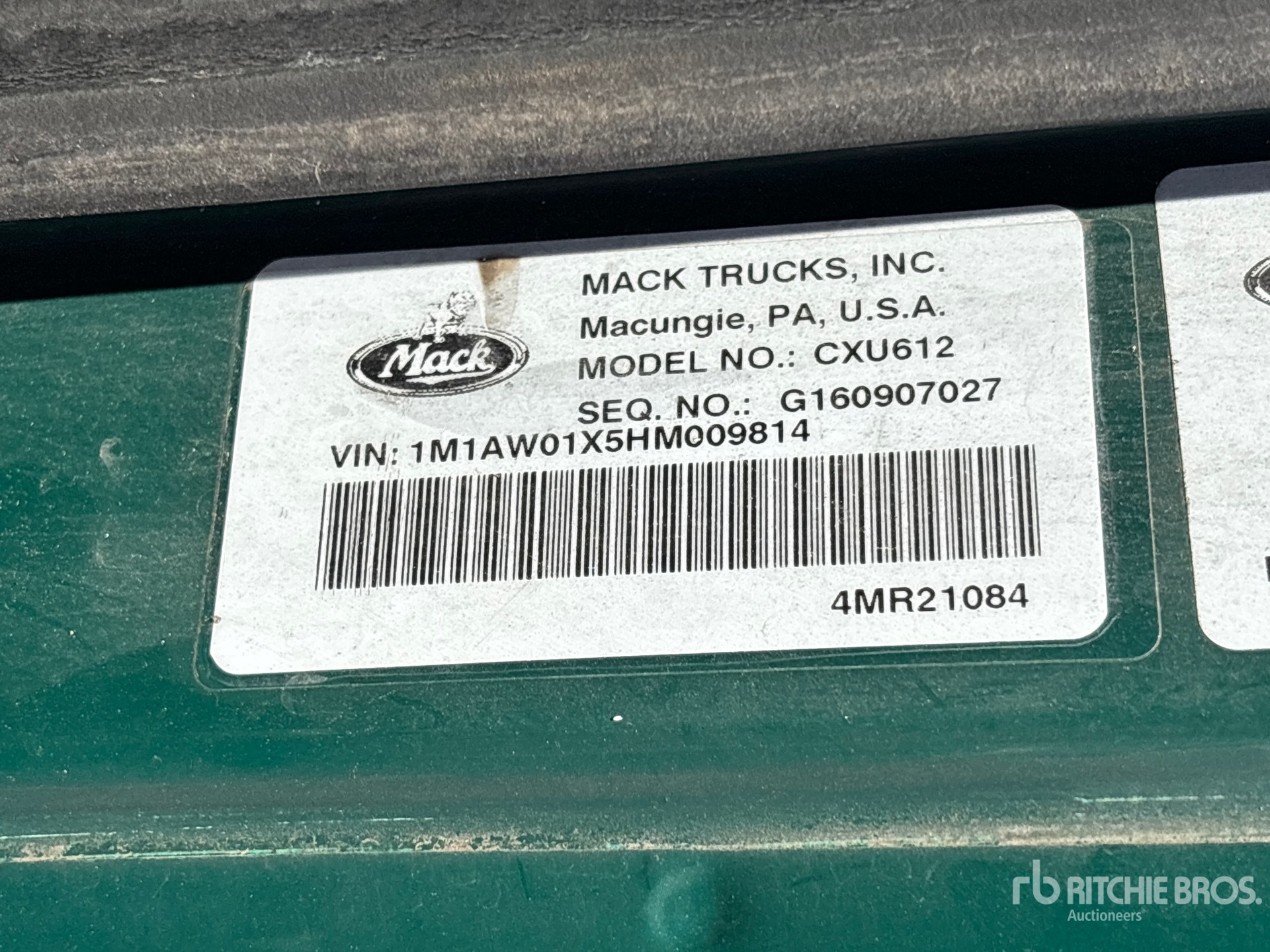 2017 Mack CXU612