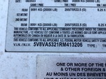 General Appearance with Numéro de série/Numéro d'identification du véhicule automobile