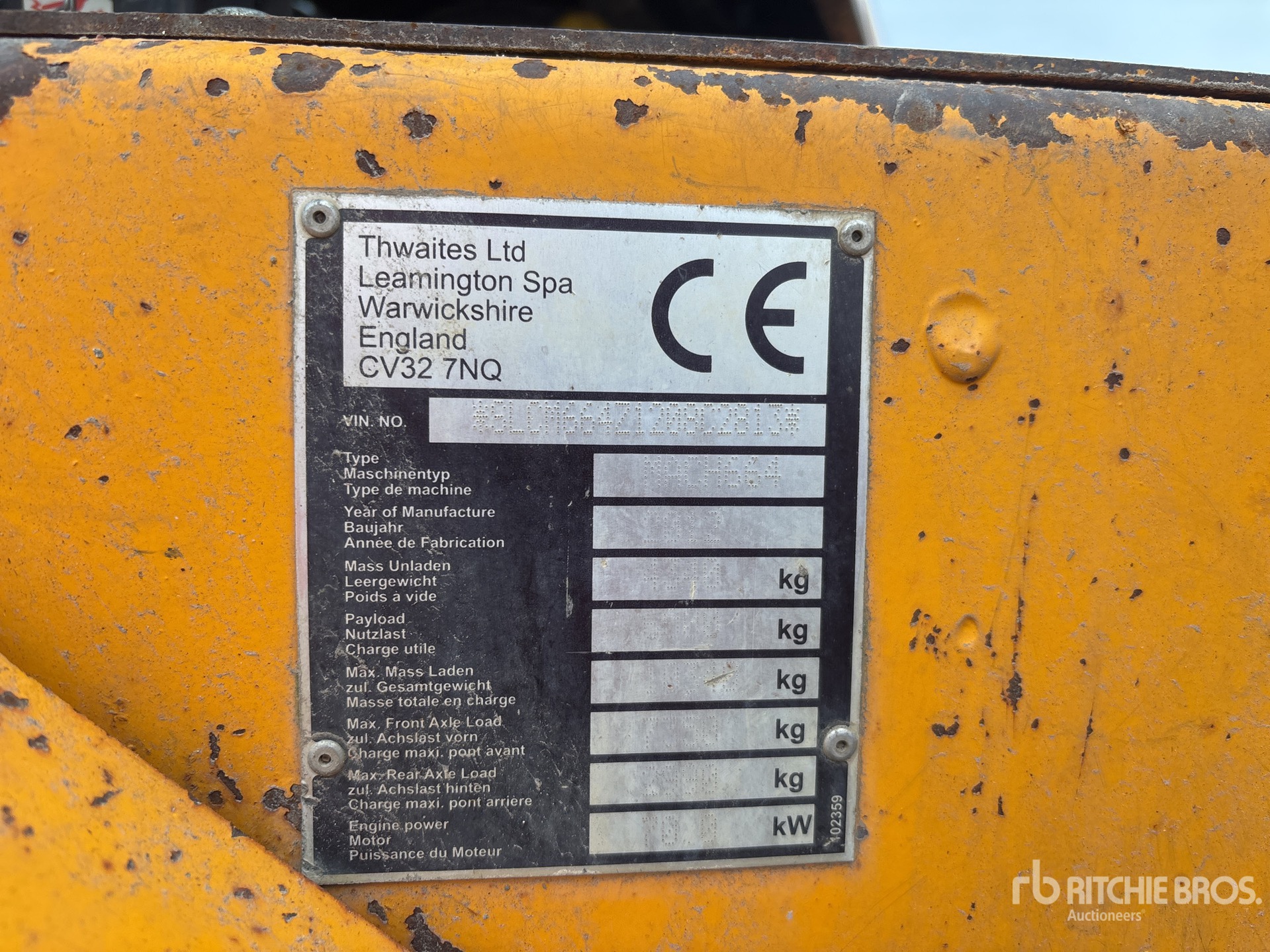 General Appearance with Numero seriale/numero d’identificazione del veicolo (VIN)