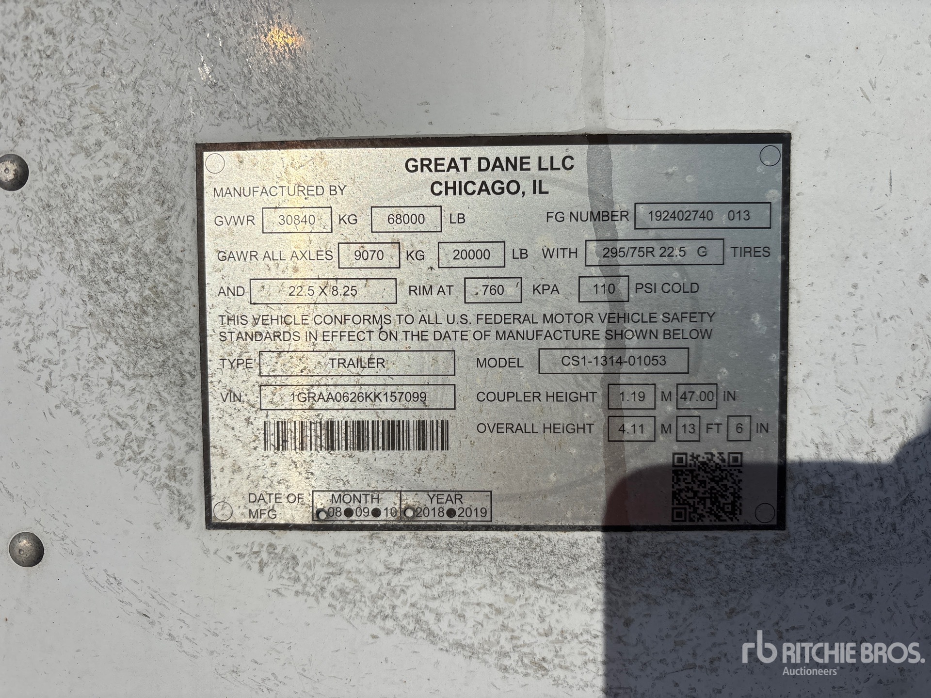 2019 Great Dane CS1-1314-01053