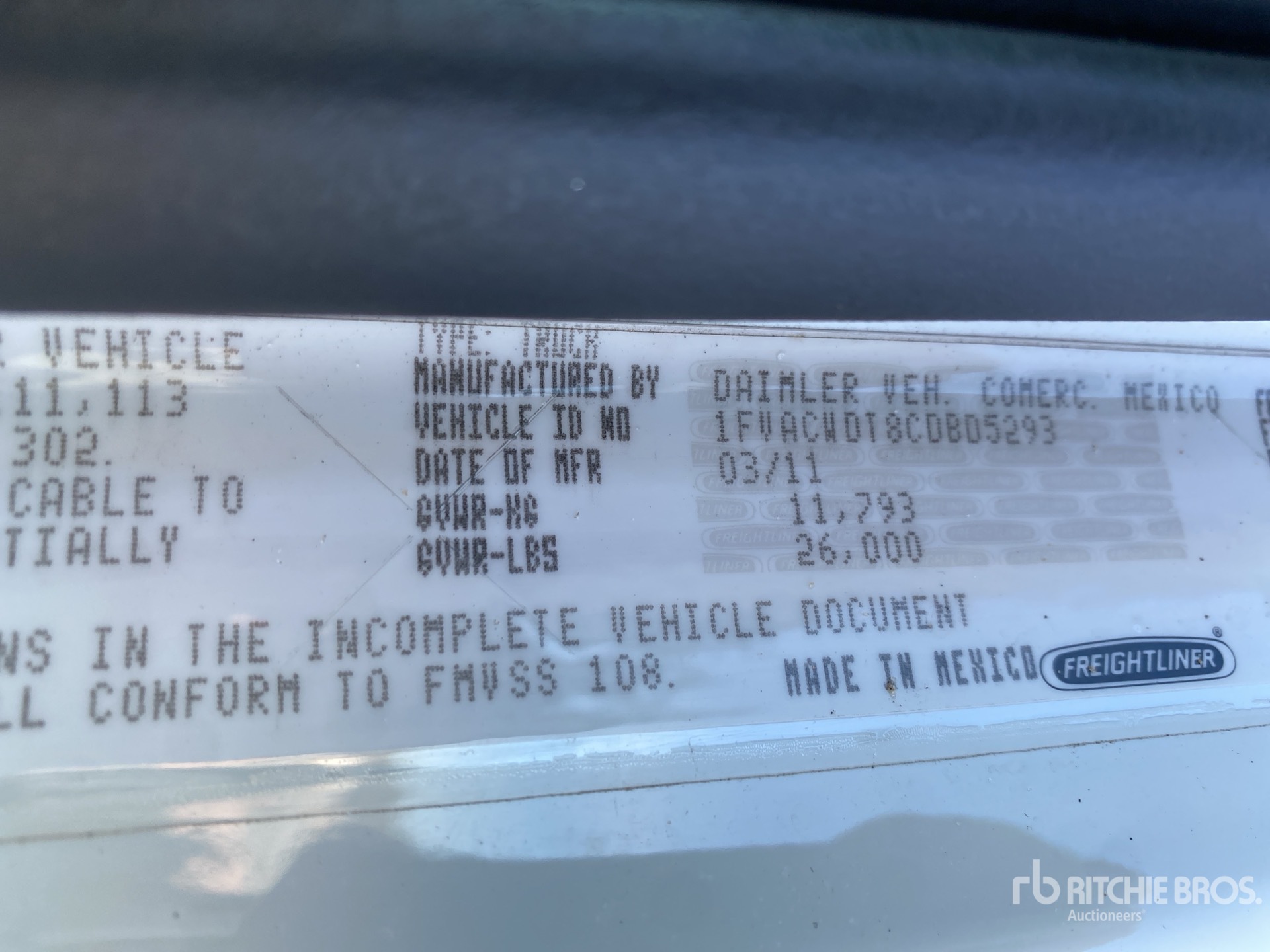 General Appearance with Numer seryjny/numer identyfikacyjny pojazdu