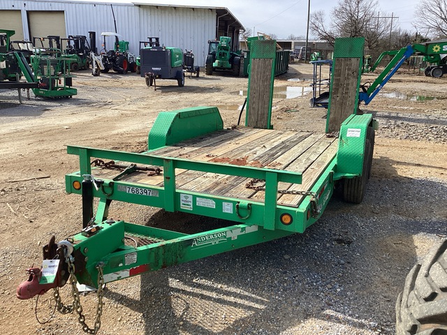 2015 Anderson LH7145TL 14 ft T/A Equipment Trailer