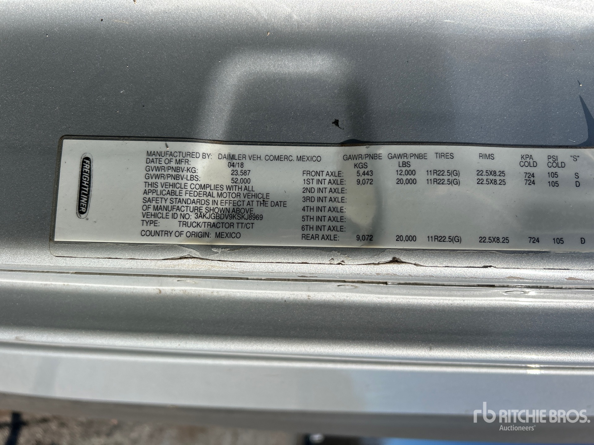 General Appearance with Second Serial Number/VIN Photo