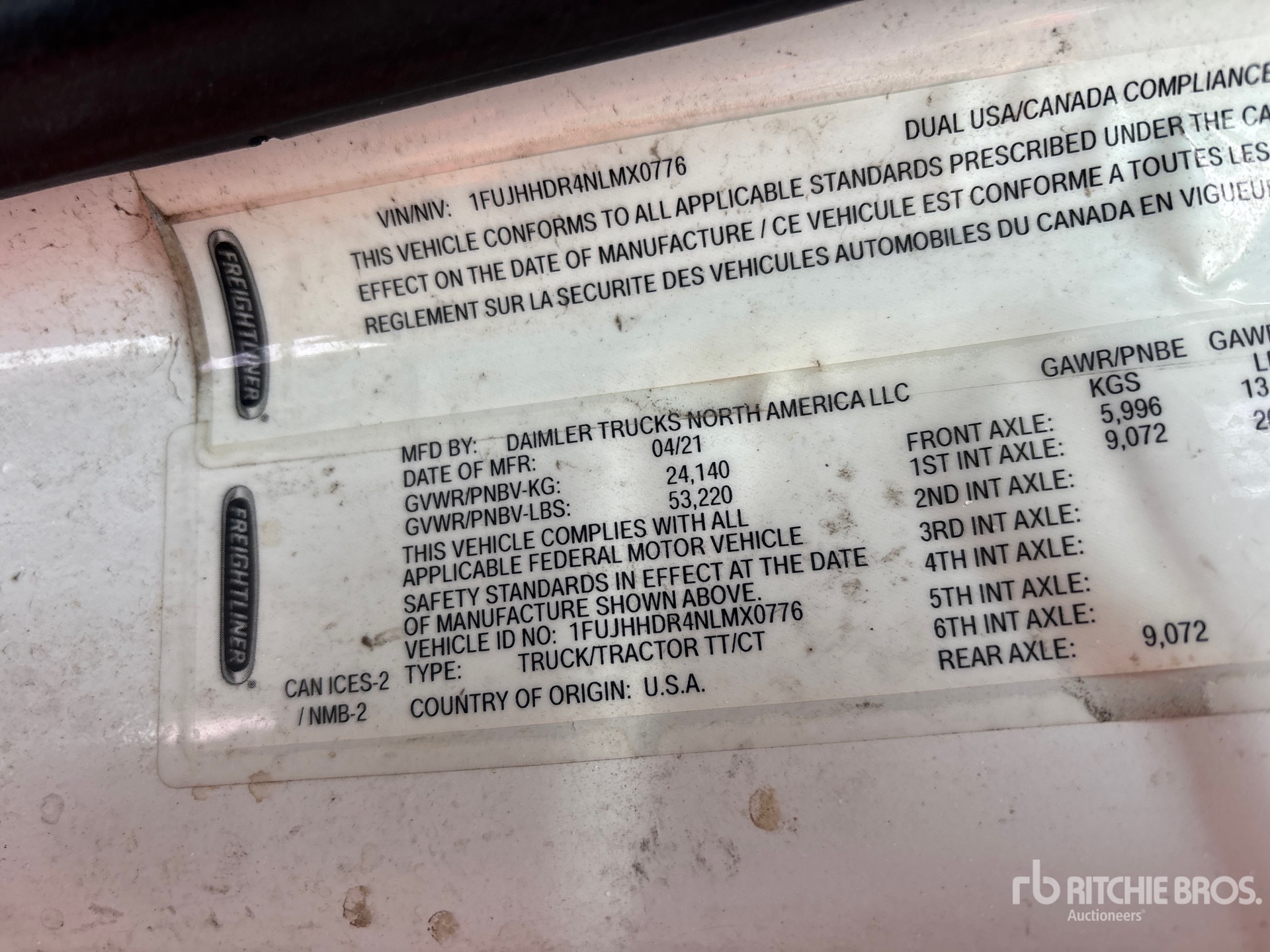 General Appearance with Numéro de série/Numéro d'identification du véhicule automobile