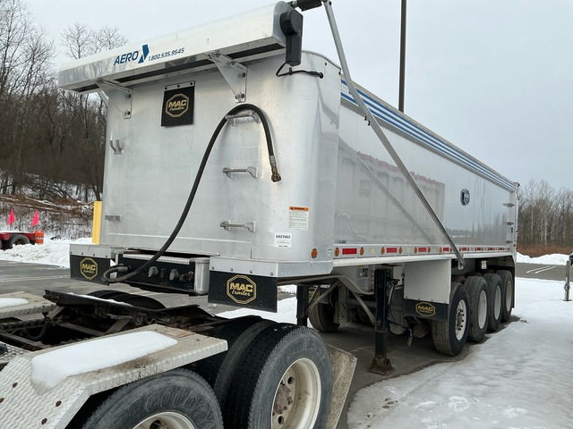 2015 MAC 30 ft Quad/A Aluminum End Dump Trailer