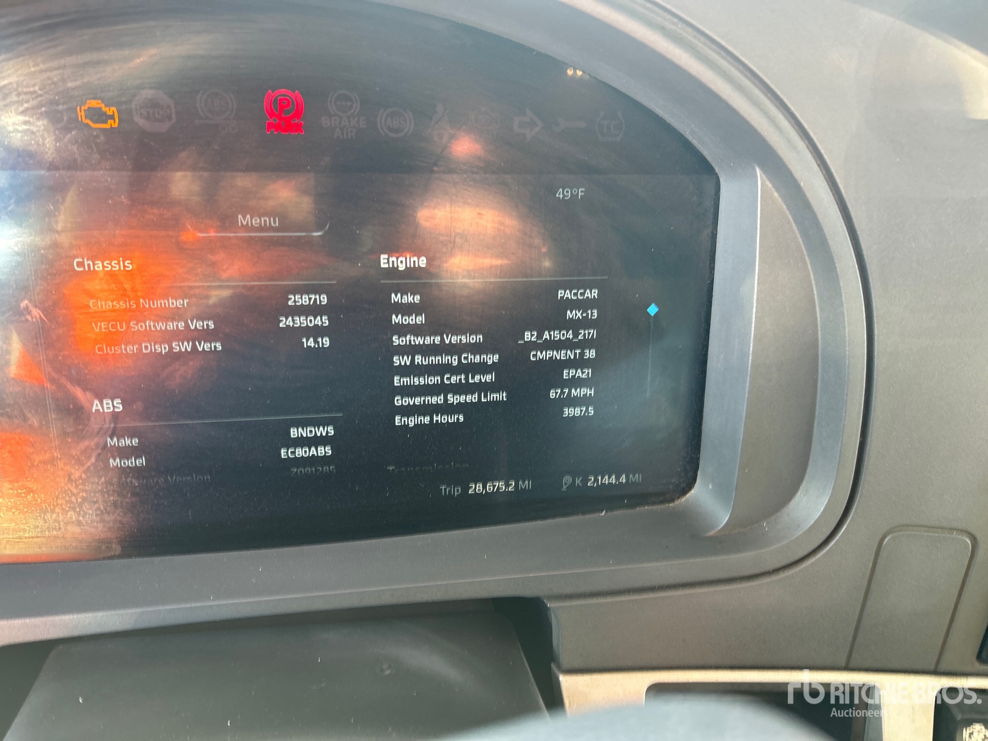 Cab with Engine Hours