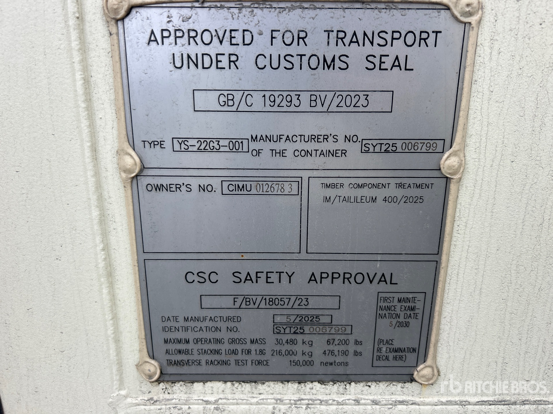 General Appearance with Numero seriale/numero d’identificazione del veicolo (VIN)