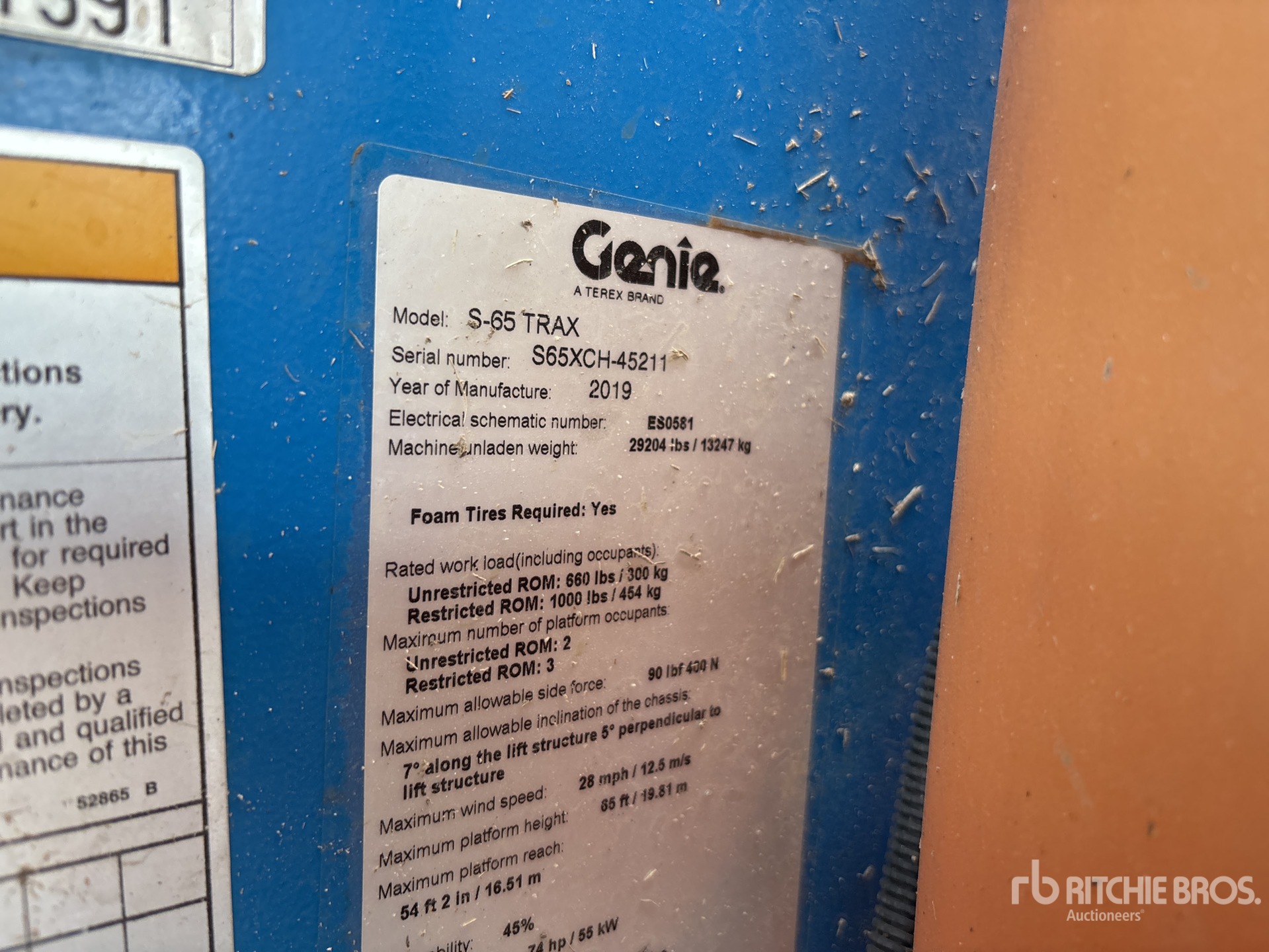 General Appearance with N.º de serie/VIN