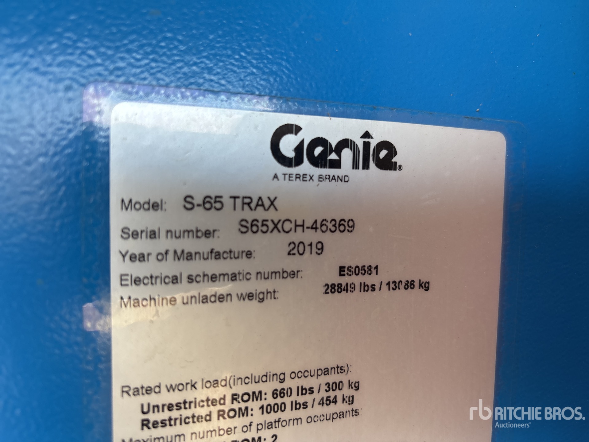 General Appearance with N.º de serie/VIN