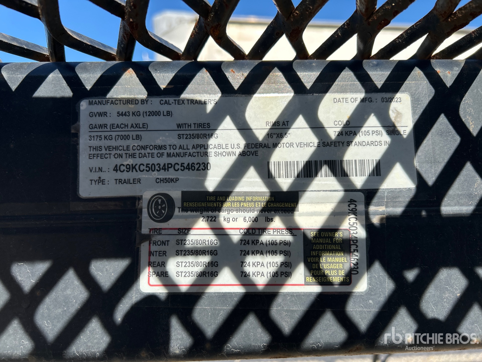 General Appearance with N.º de serie/VIN