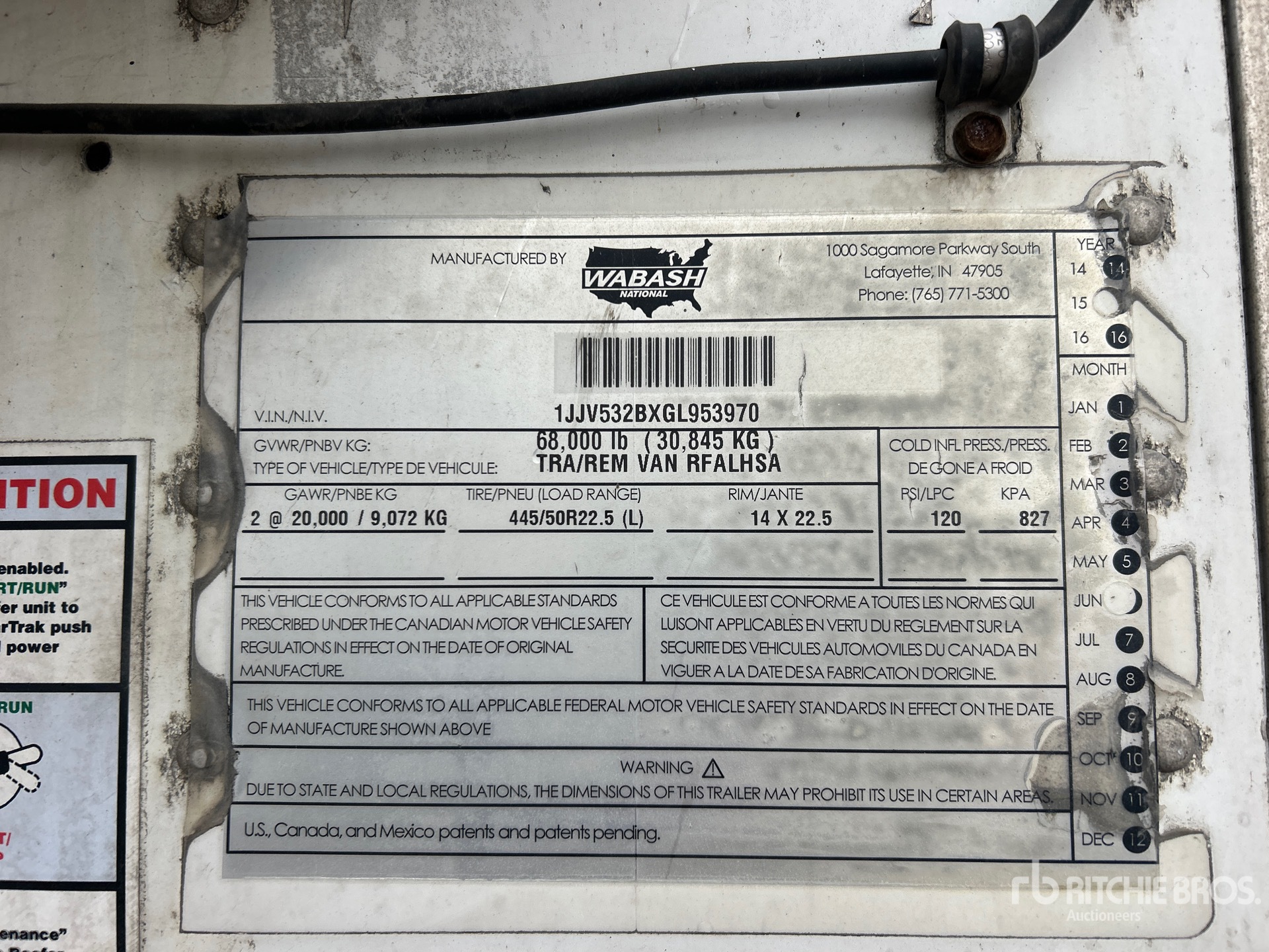 General Appearance with Numer seryjny/numer identyfikacyjny pojazdu