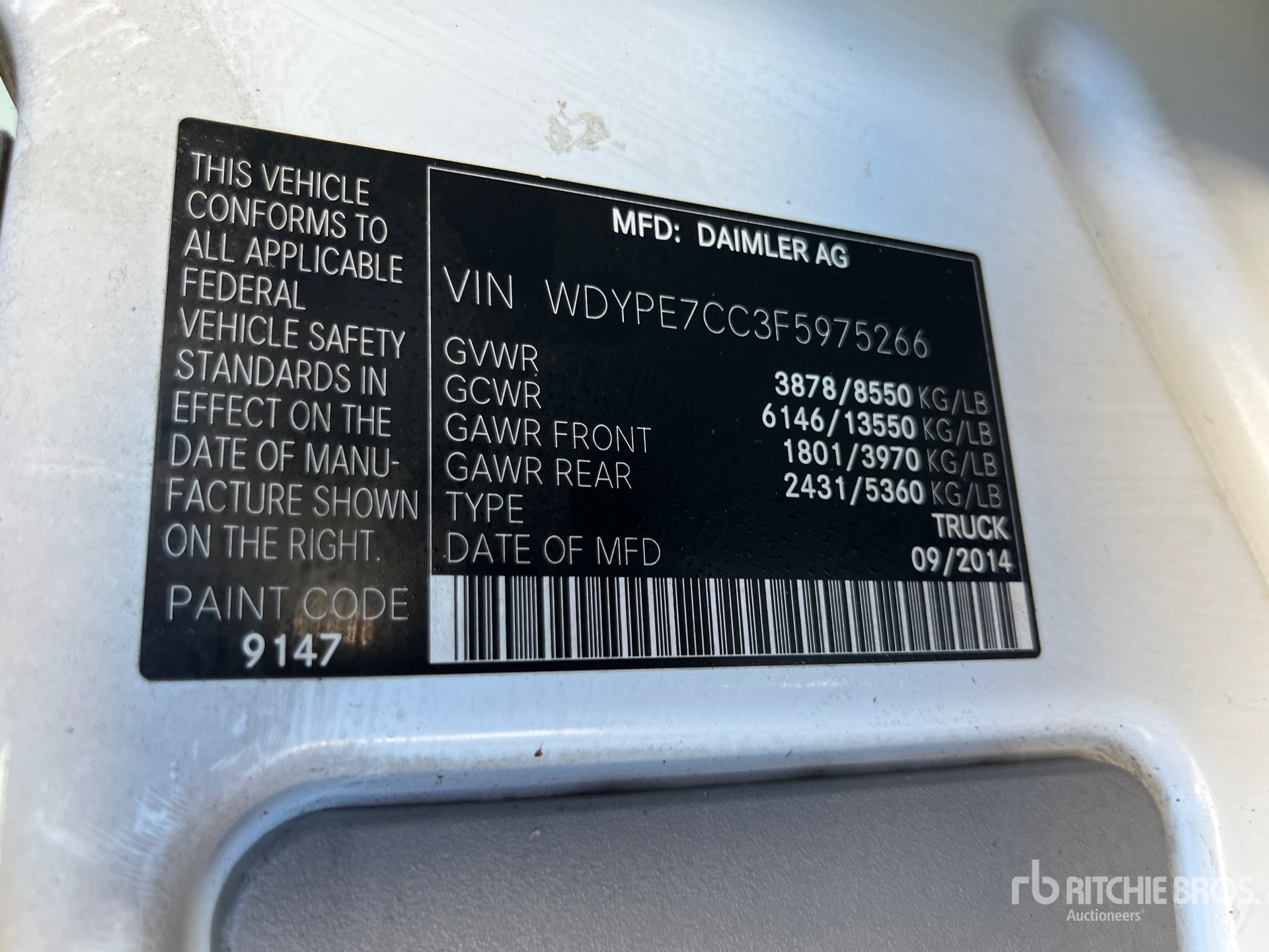 General Appearance with N.º de serie/VIN