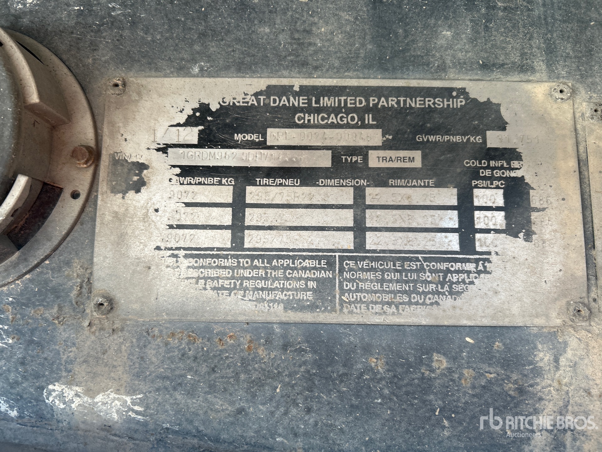 General Appearance with Numer seryjny/numer identyfikacyjny pojazdu