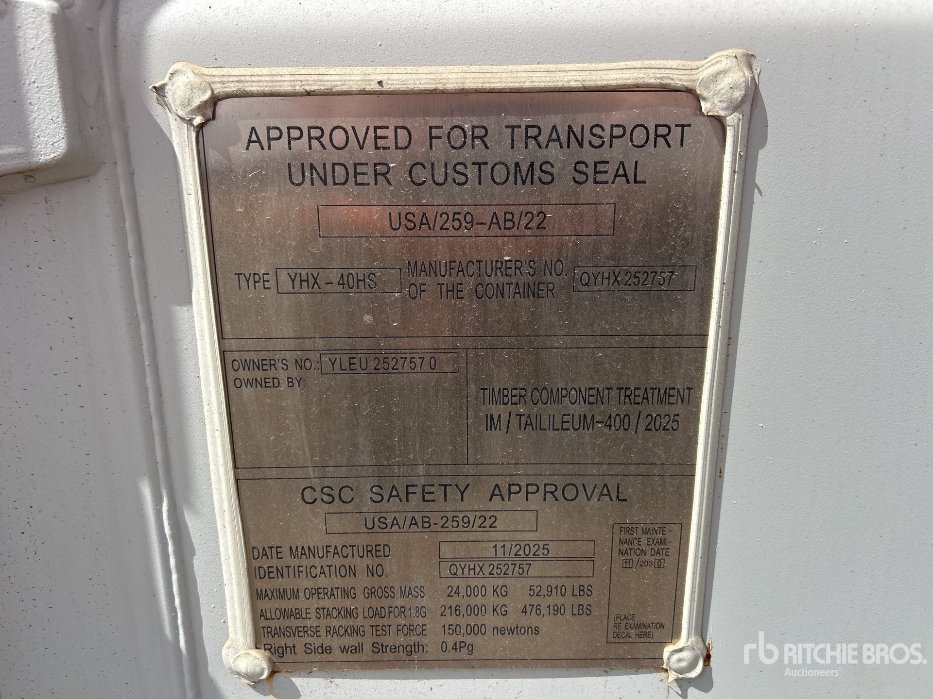 General Appearance with Numéro de série/Numéro d'identification du véhicule automobile