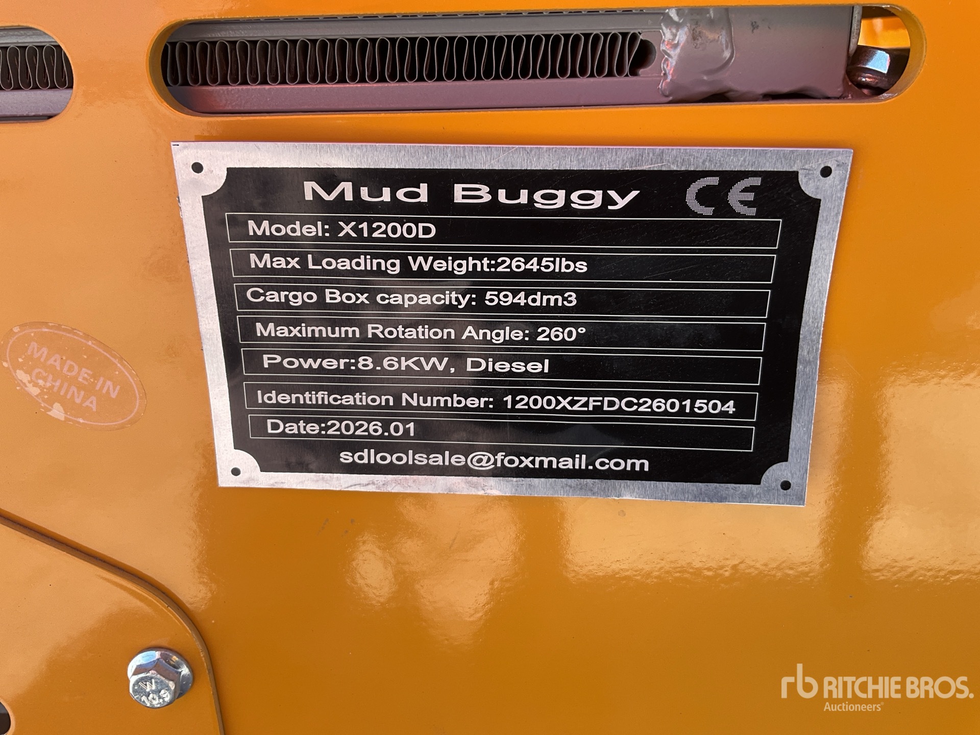 General Appearance with N.º de serie/VIN