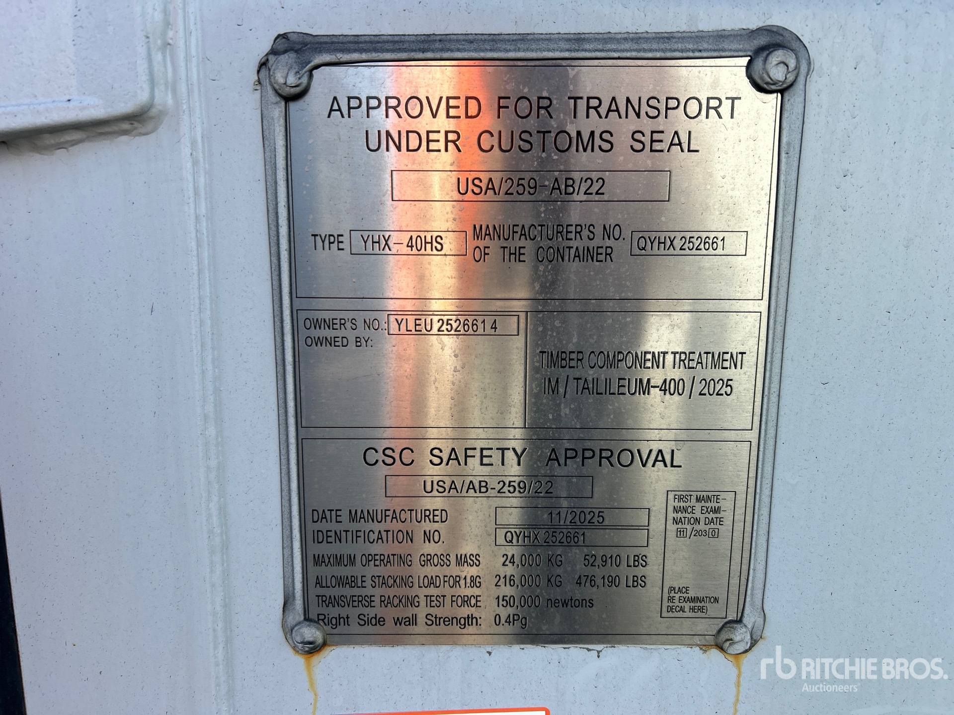 General Appearance with Numero seriale/numero d’identificazione del veicolo (VIN)