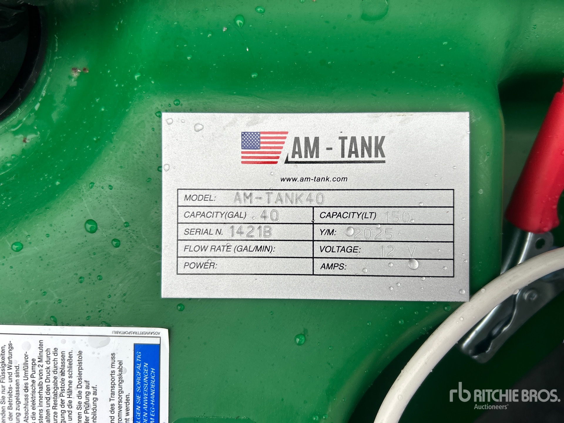 2025 AM Tank AM-TANK40 SOMC 40 gal Portable Poly Diesel Réservoir de ...