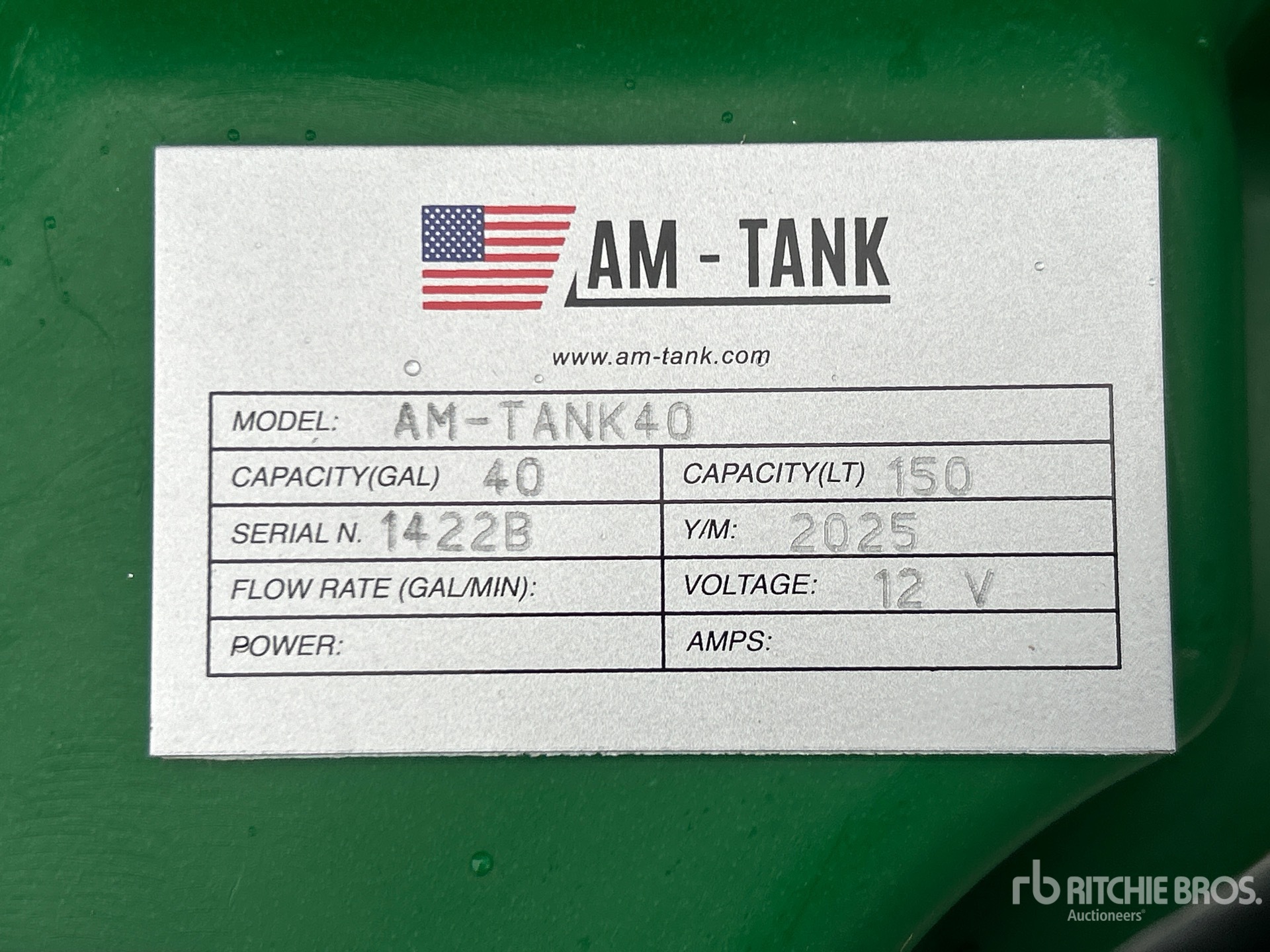 2025 AM Tank AM-TANK40 SOMC 40 gal Portable Poly Diesel Réservoir de ...