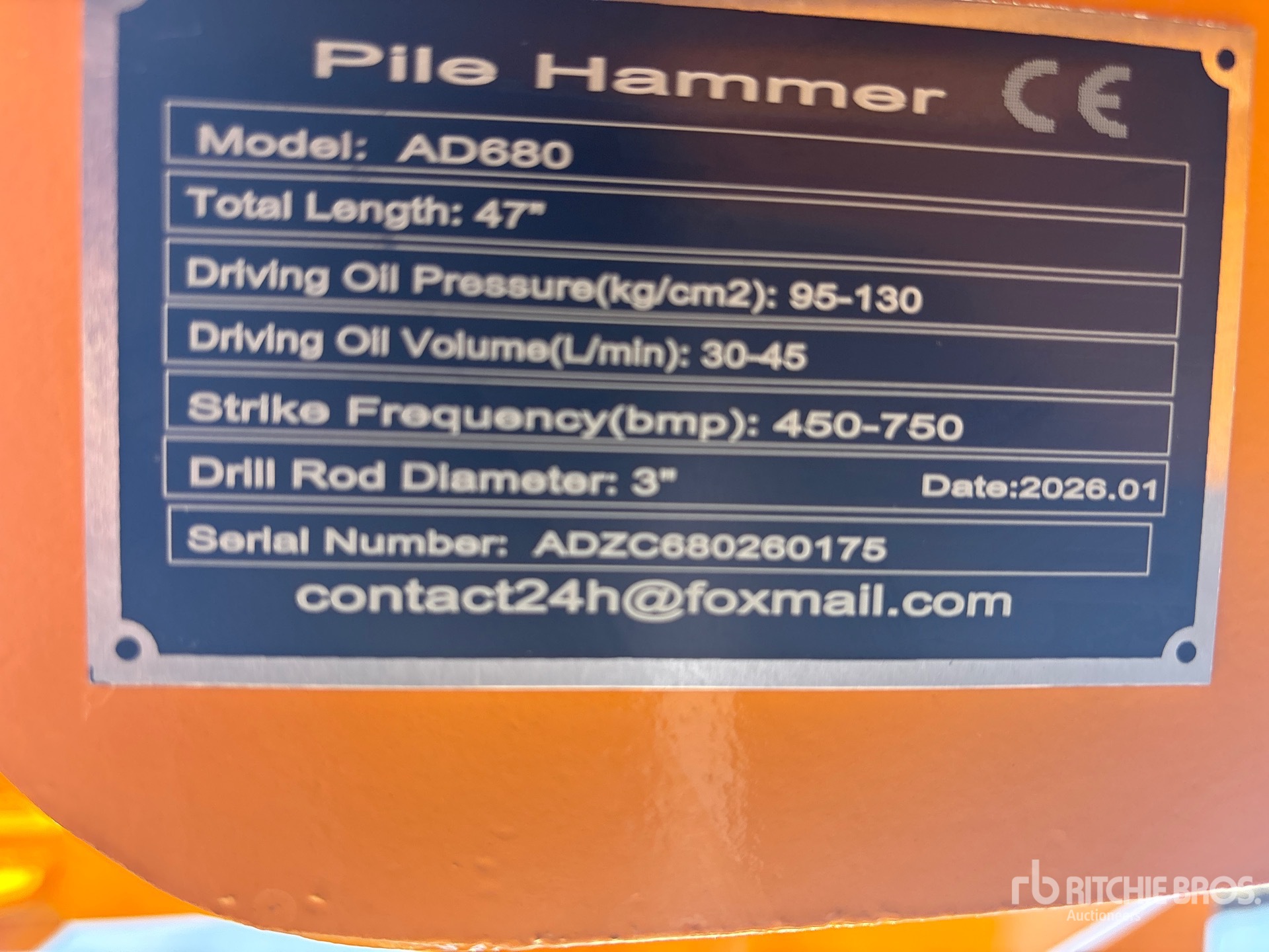 General Appearance with N.º de serie/VIN