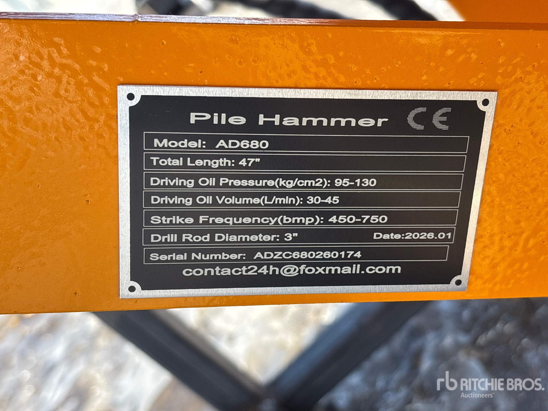 General Appearance with N.º de serie/VIN