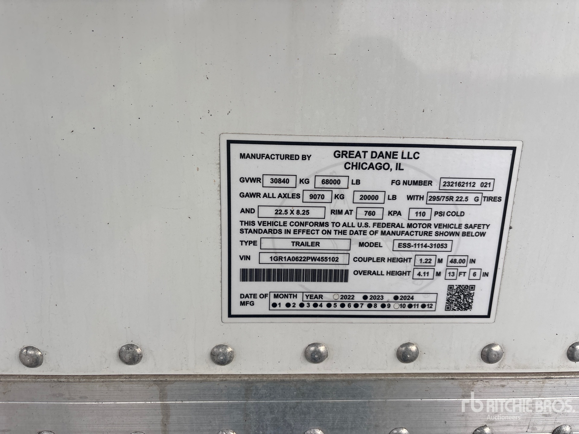 General Appearance with Numero seriale/numero d’identificazione del veicolo (VIN)