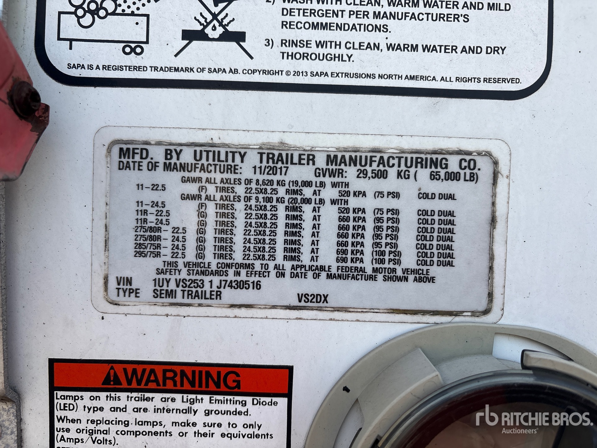 General Appearance with N.º de serie/VIN