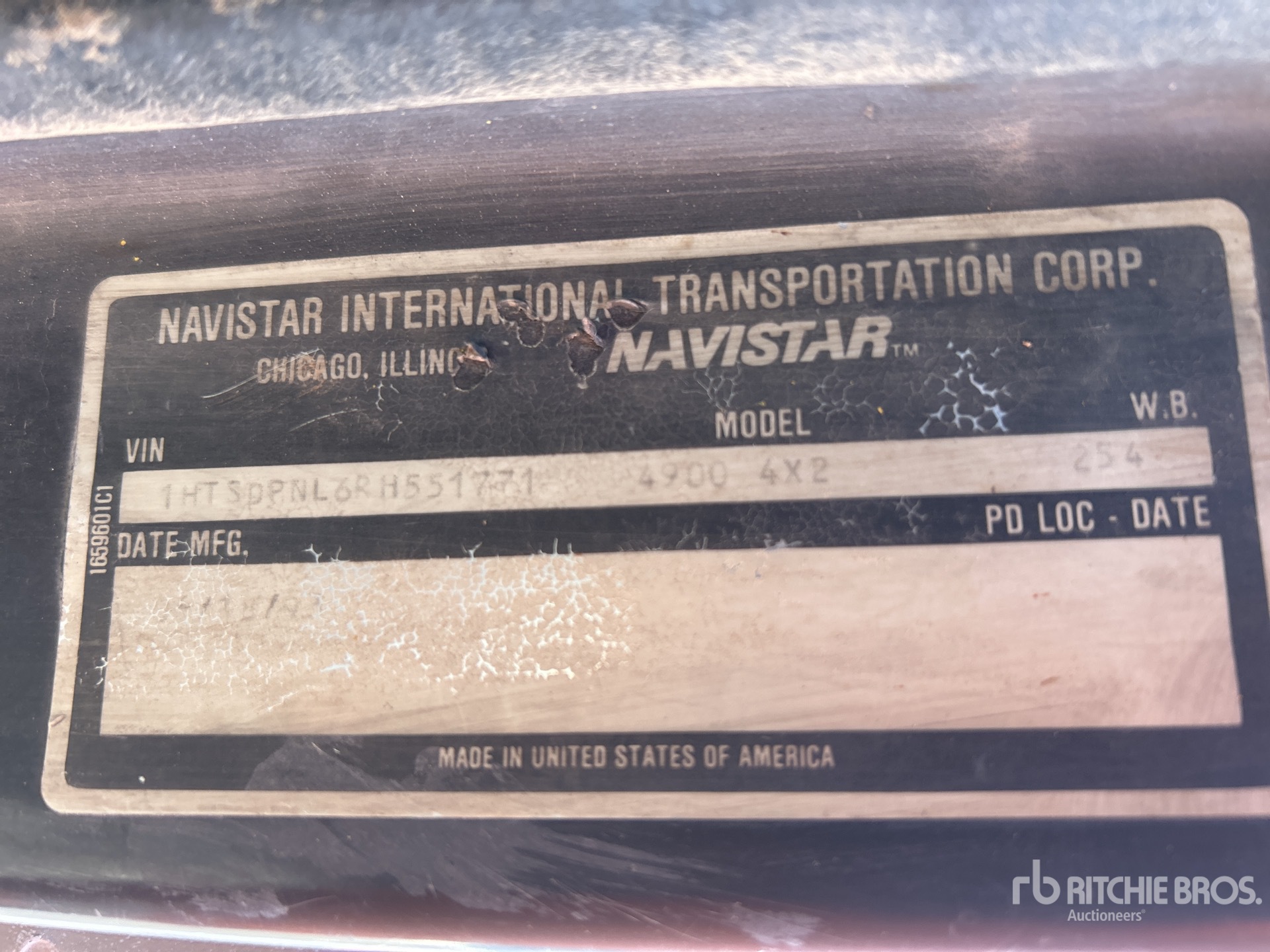 General Appearance with N.º de serie/VIN