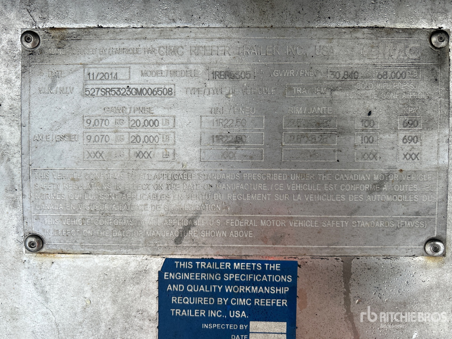 General Appearance with Numero seriale/numero d’identificazione del veicolo (VIN)