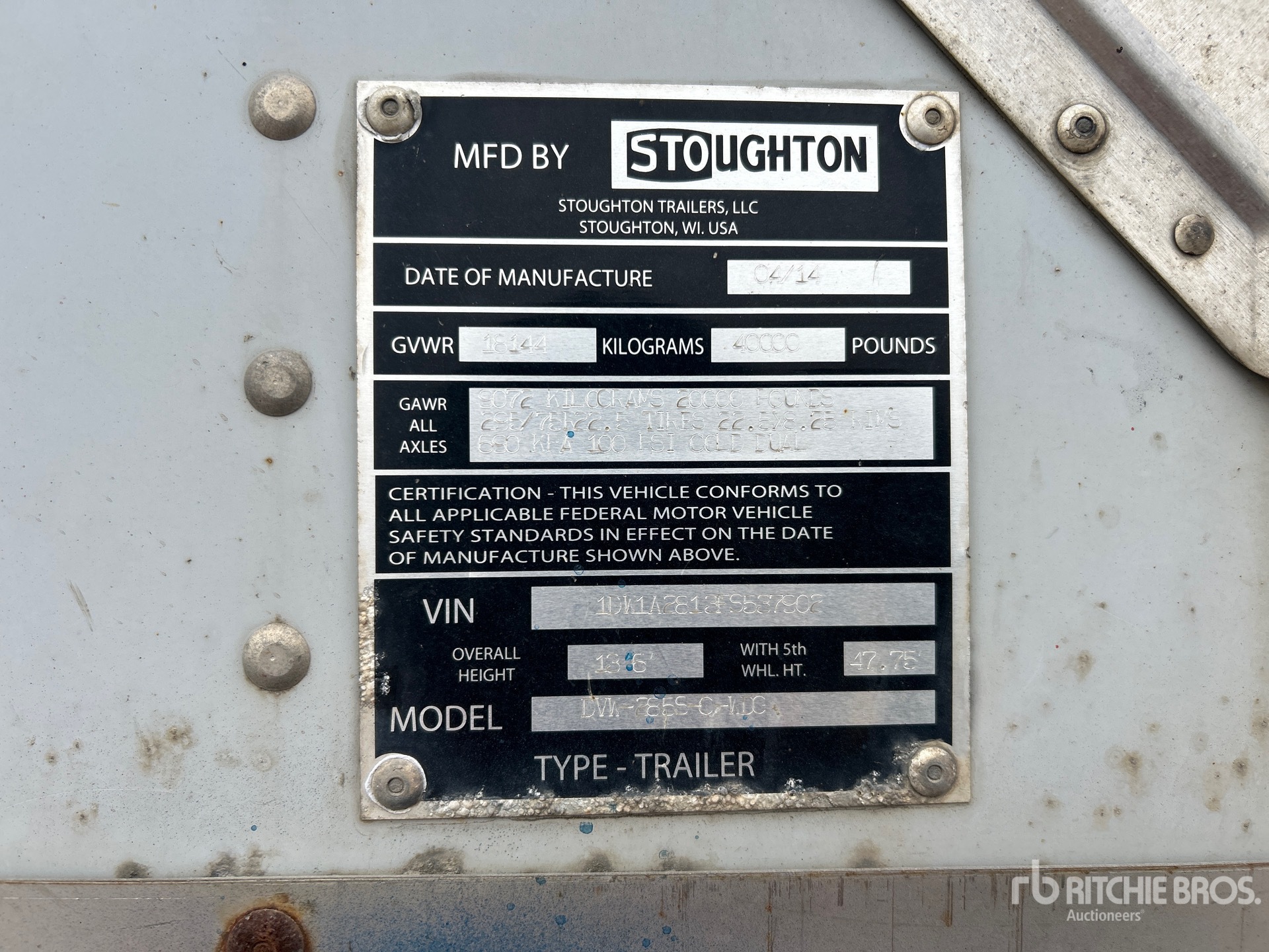 General Appearance with N.º de serie/VIN