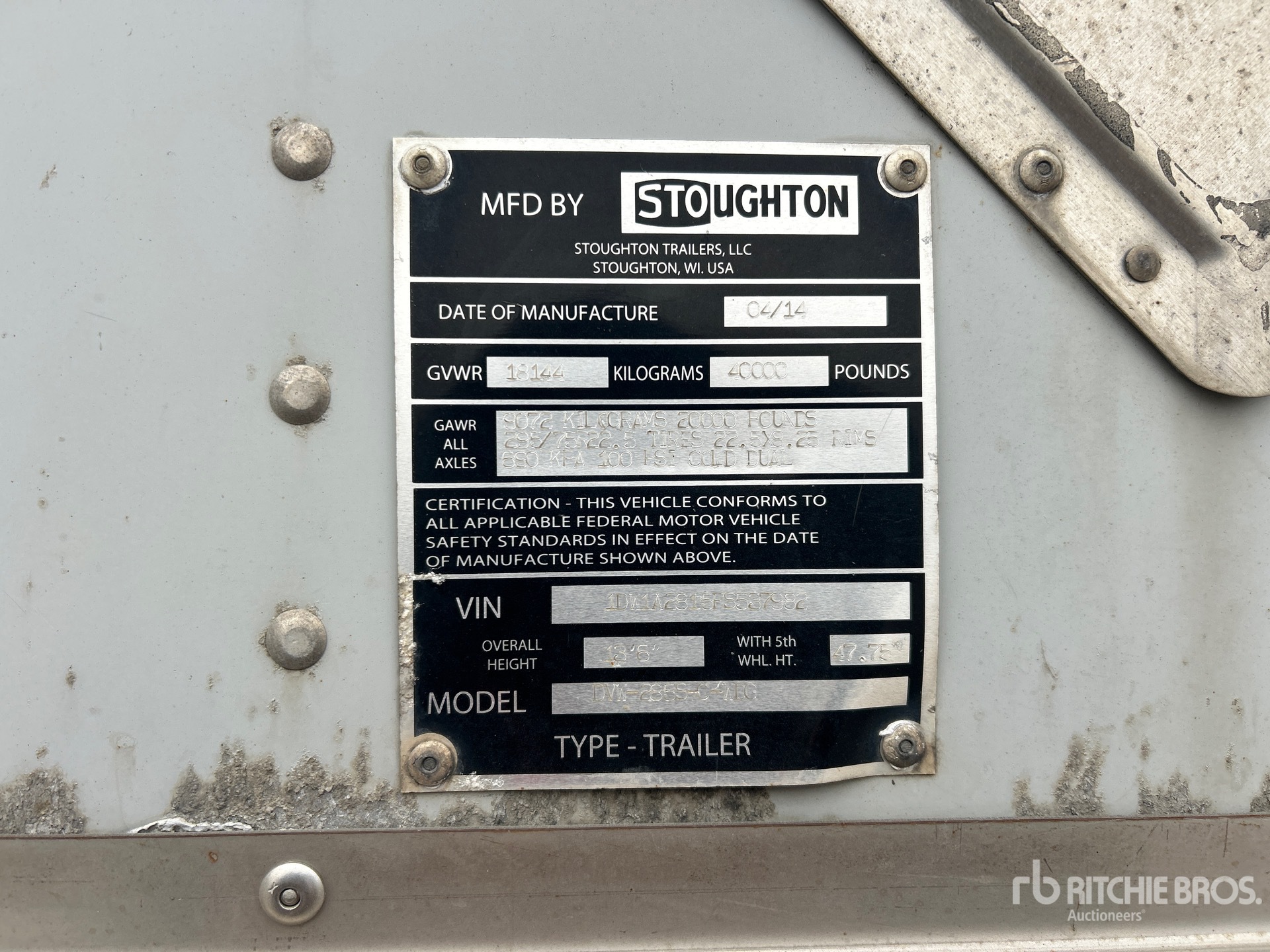 General Appearance with N.º de serie/VIN