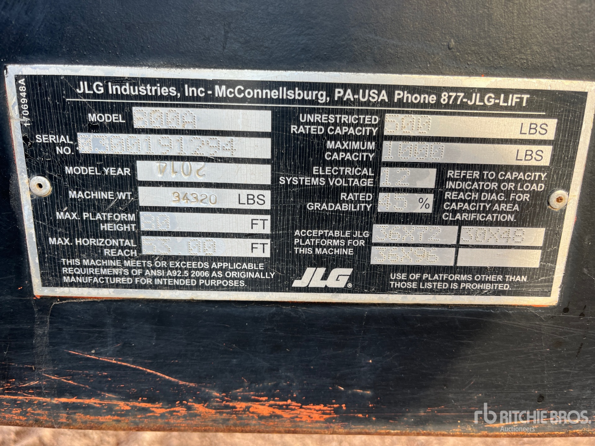 General Appearance with N.º de serie/VIN