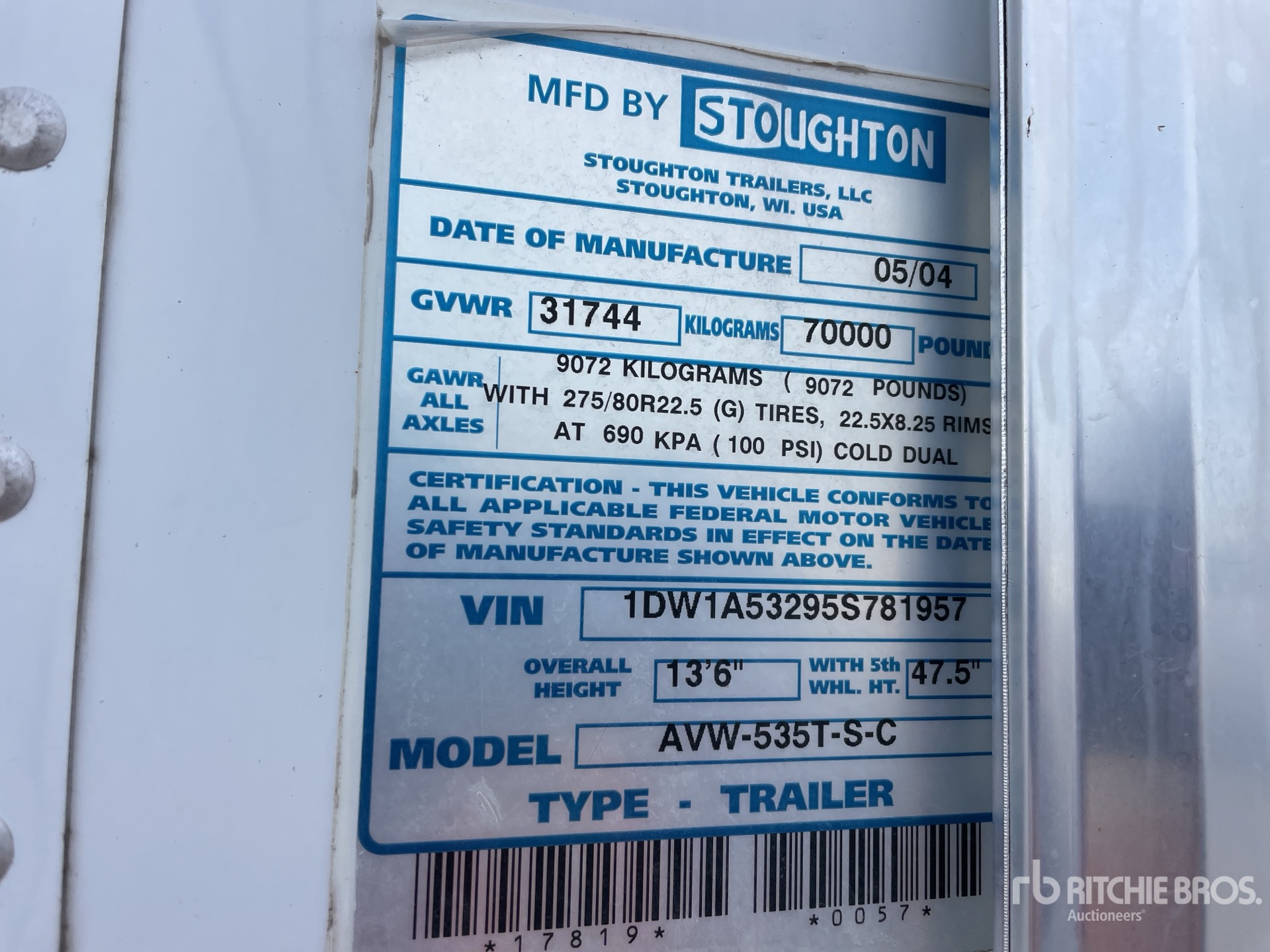 General Appearance with Numer seryjny/numer identyfikacyjny pojazdu