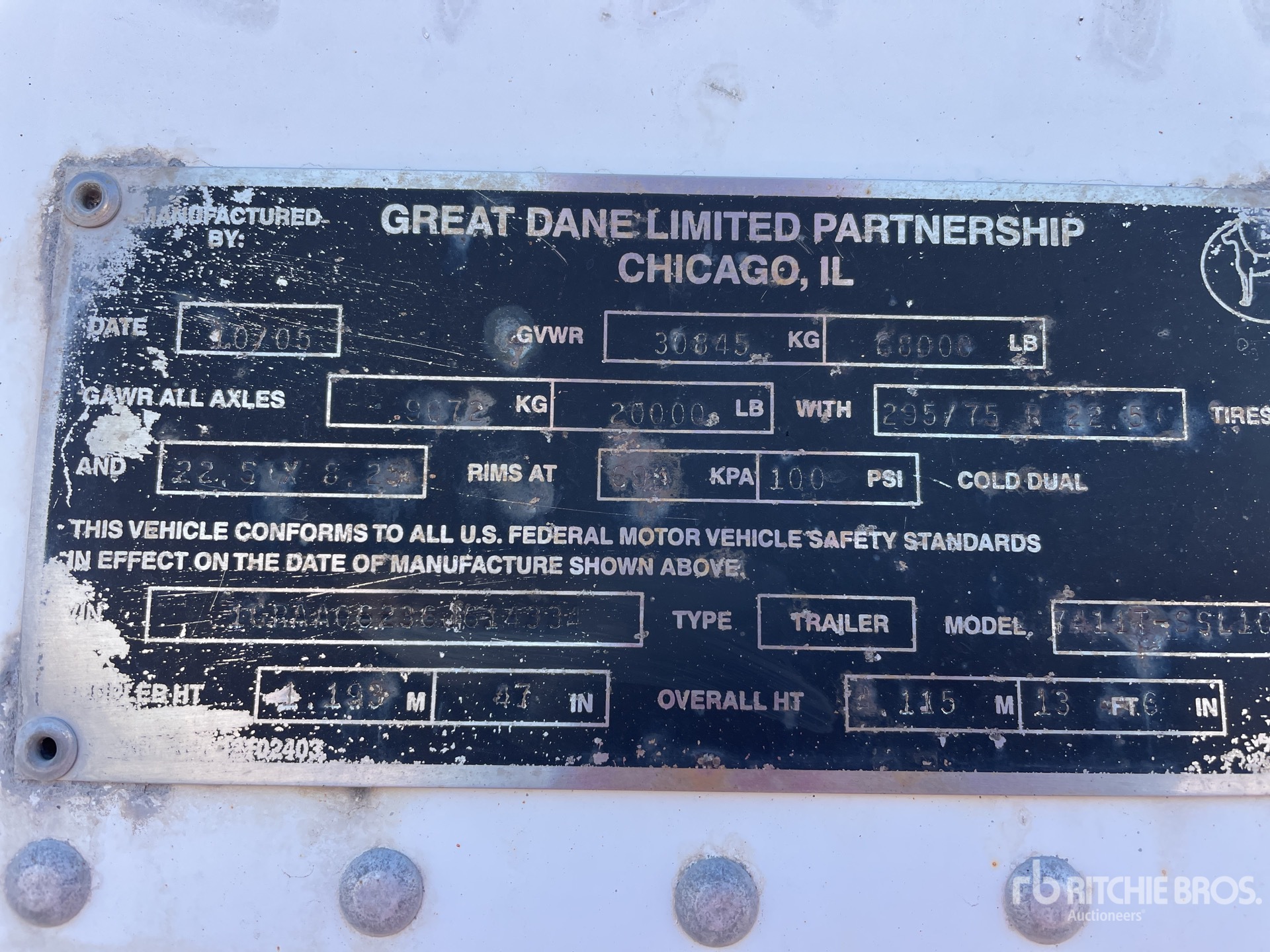 General Appearance with Numéro de série/Numéro d'identification du véhicule automobile