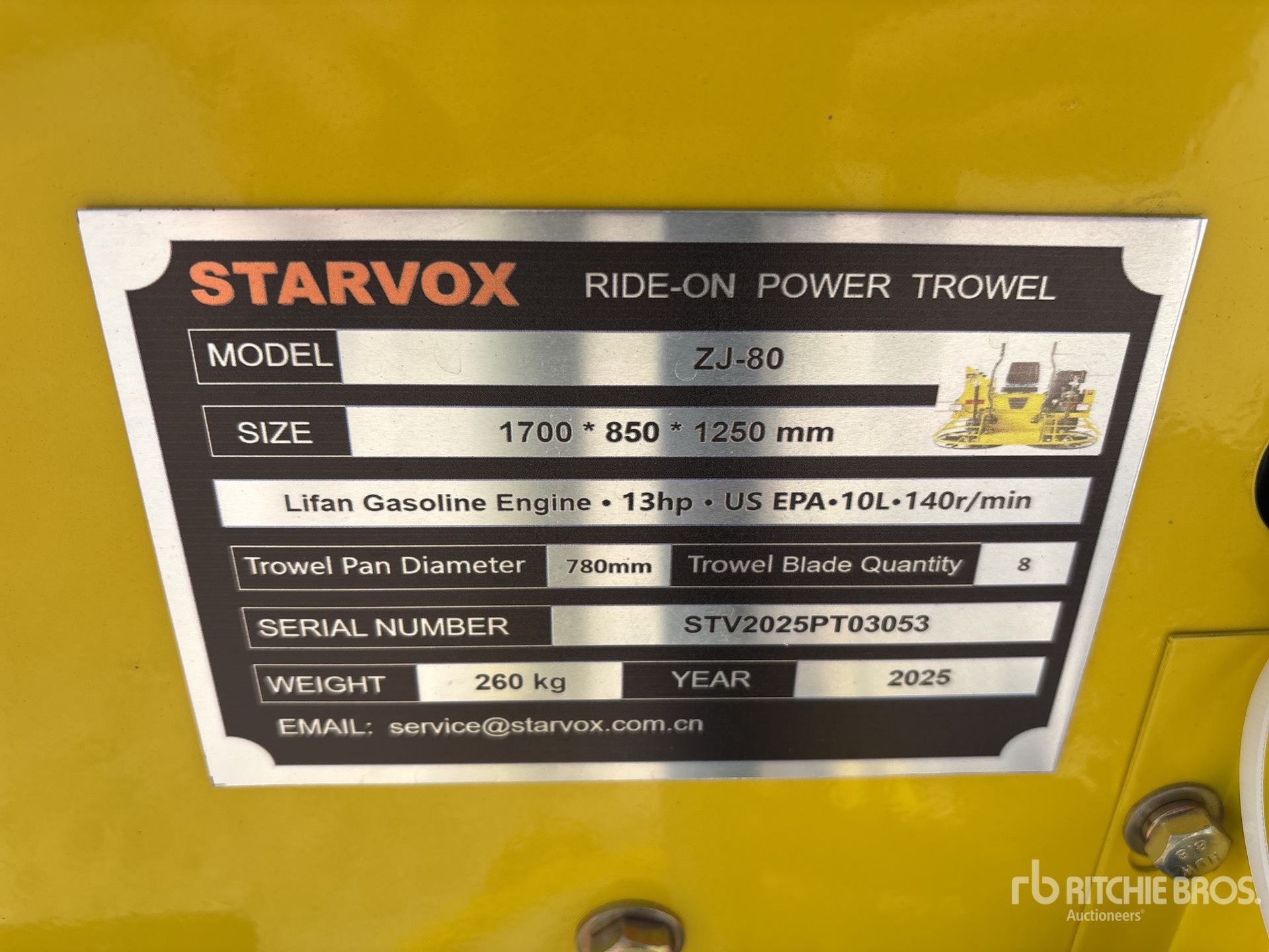 General Appearance with N.º de serie/VIN