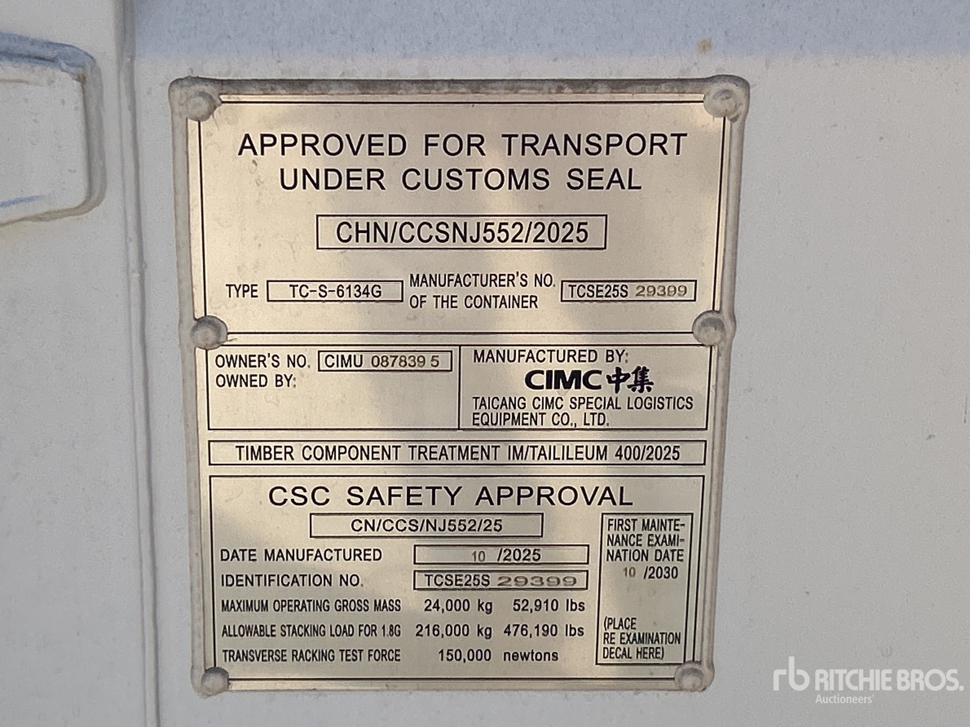 General Appearance with Numéro de série/Numéro d'identification du véhicule automobile